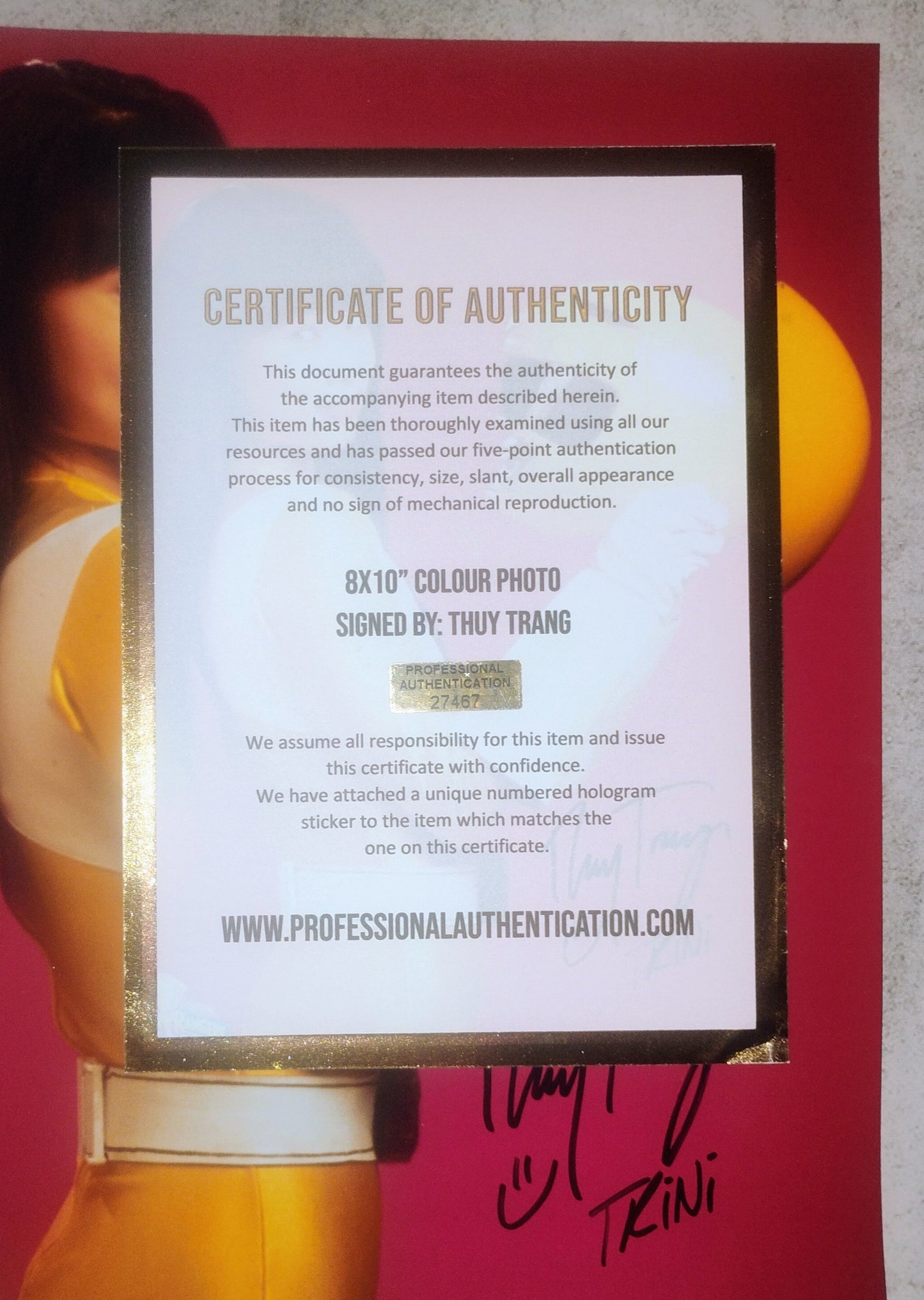 Thuy Trang Hand Signed Autograph 8x10 Photo COA Power Rangers