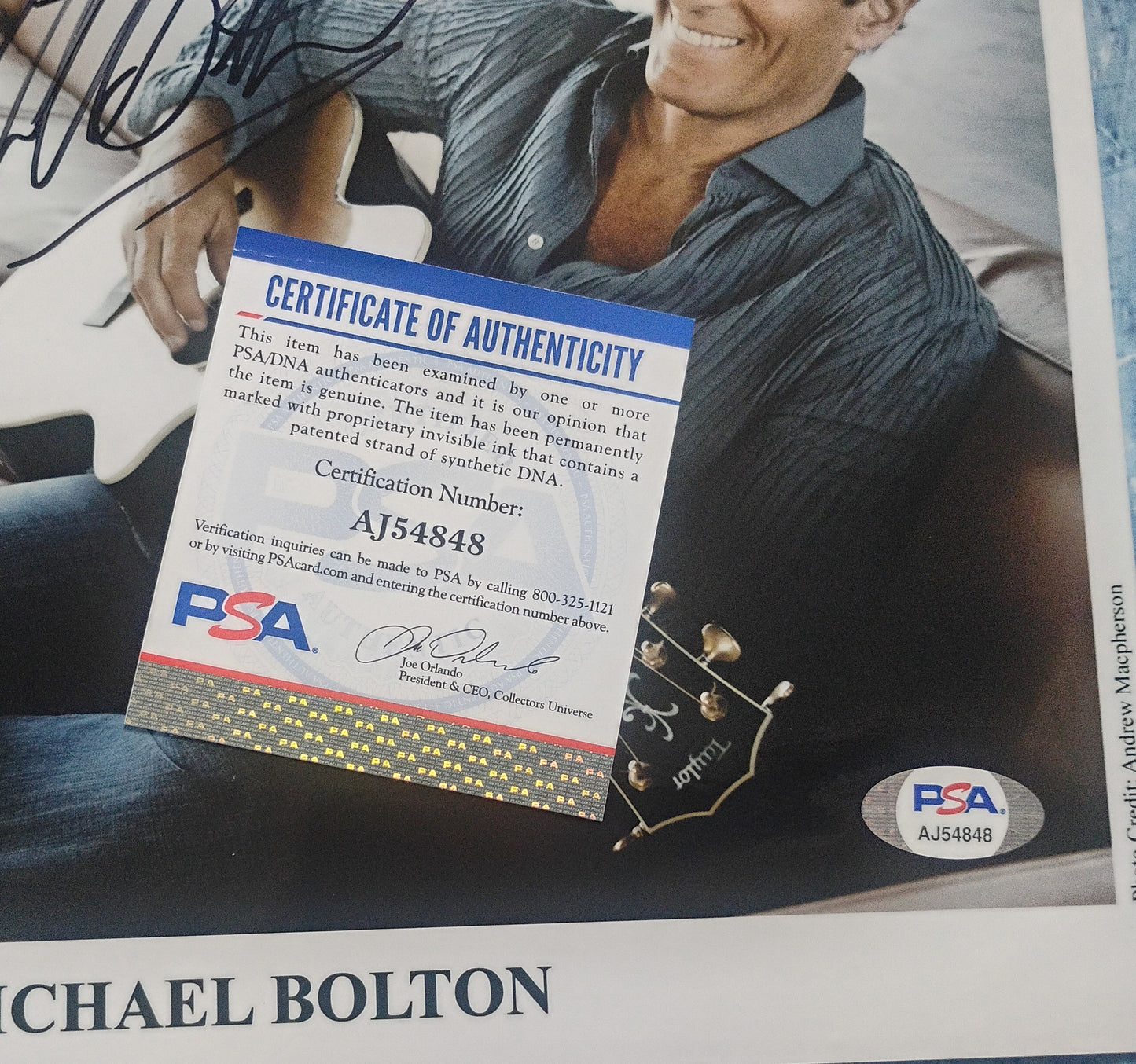 Michael Bolton Hand Signed Autograph 8x10 Photo PSA COA