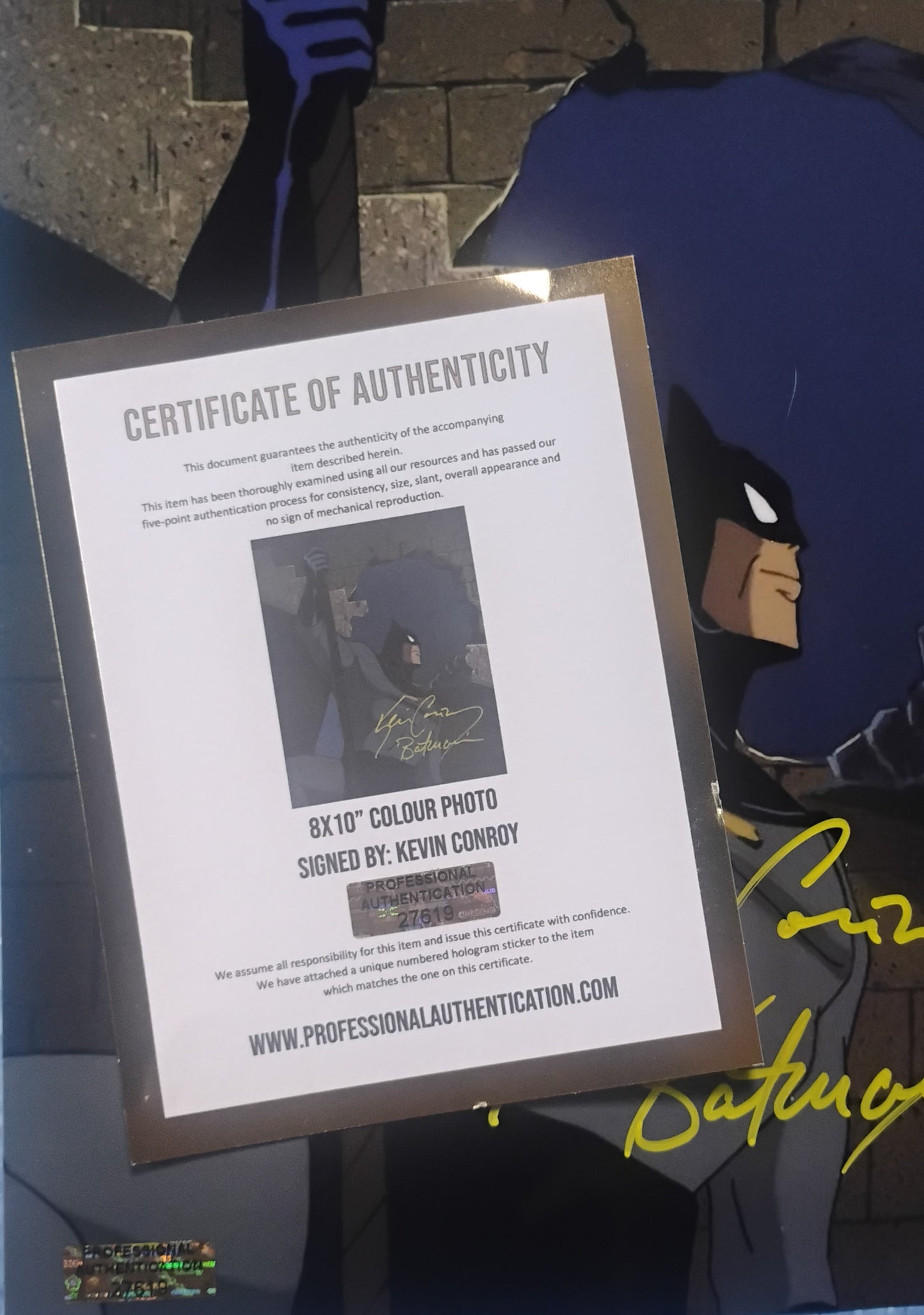 Kevin Conroy Hand Signed Autograph 8x10 Photo COA Batman Animated Series