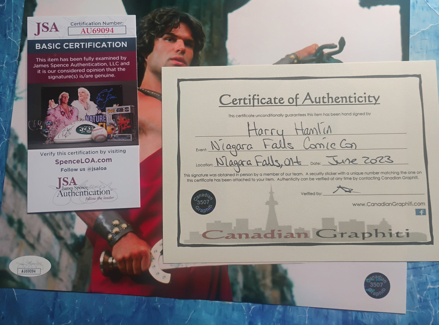 Harry Hamlin Hand Signed Autograph 8x10 Photo JSA COA Clash Of The Titans