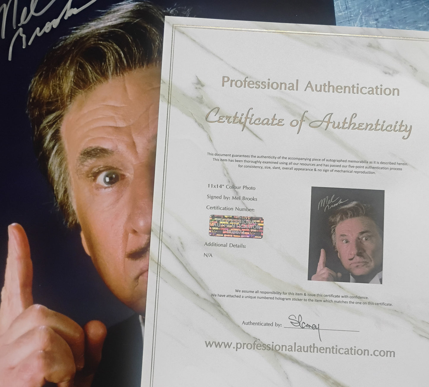 Mel Brooks Hand Signed Autograph 11x14 Photo COA Spaceballs
