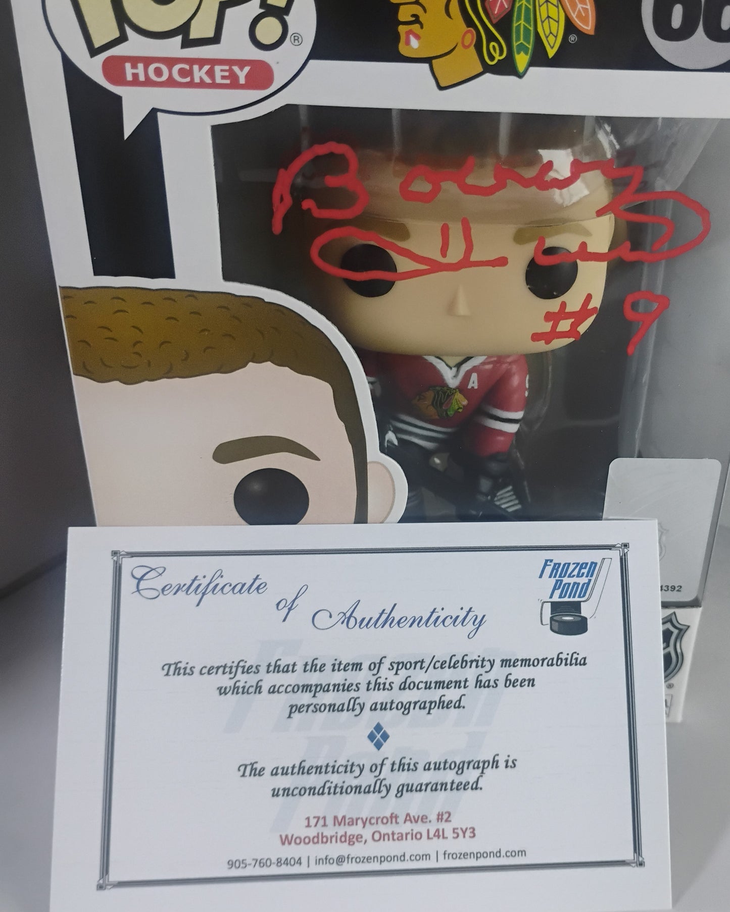Bobby Hull Hand Signed Autograph Funko Pop COA Chicago Blackhawks