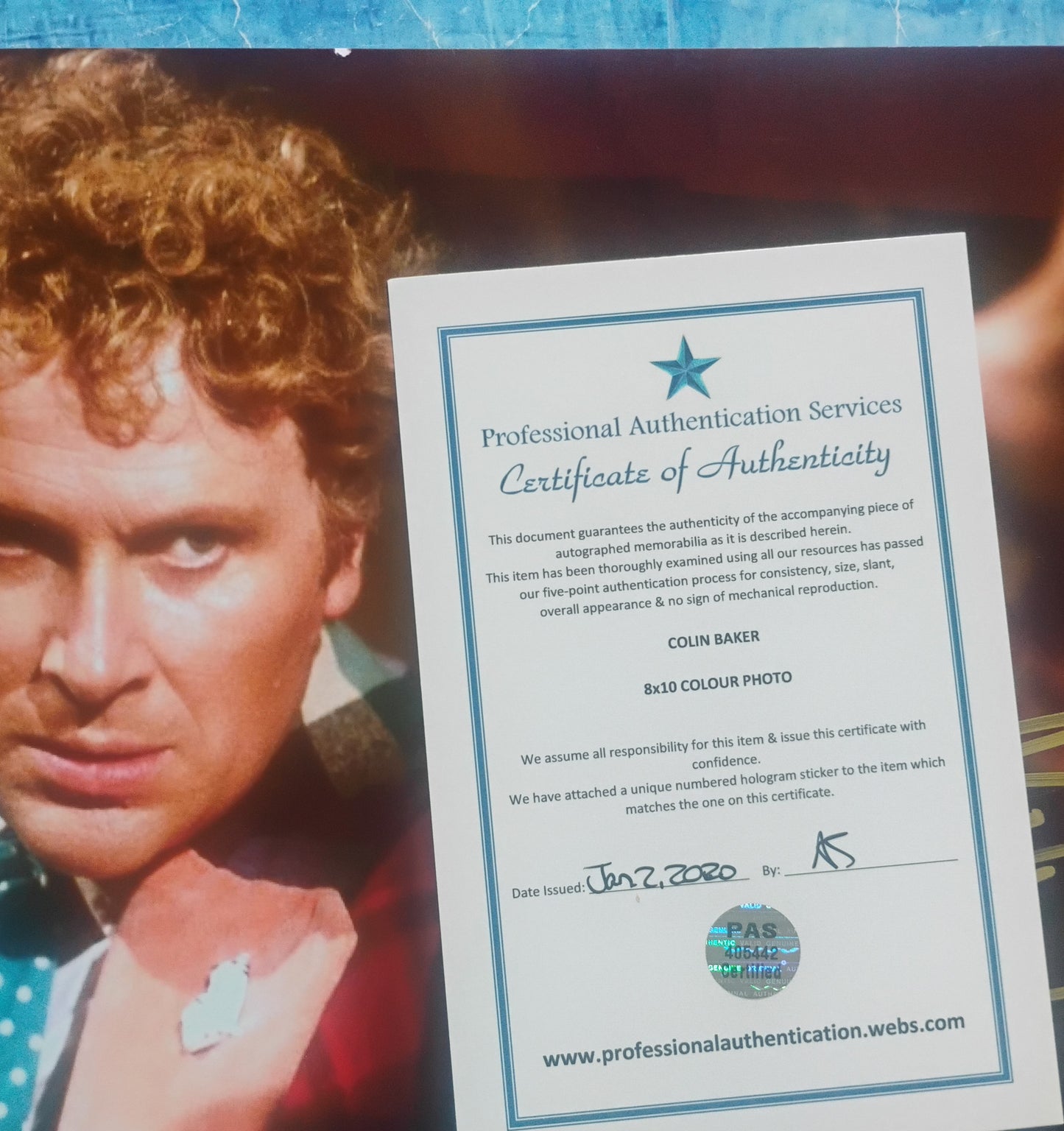 Colin Baker Hand Signed Autograph 8x10 Photo COA Doctor Who