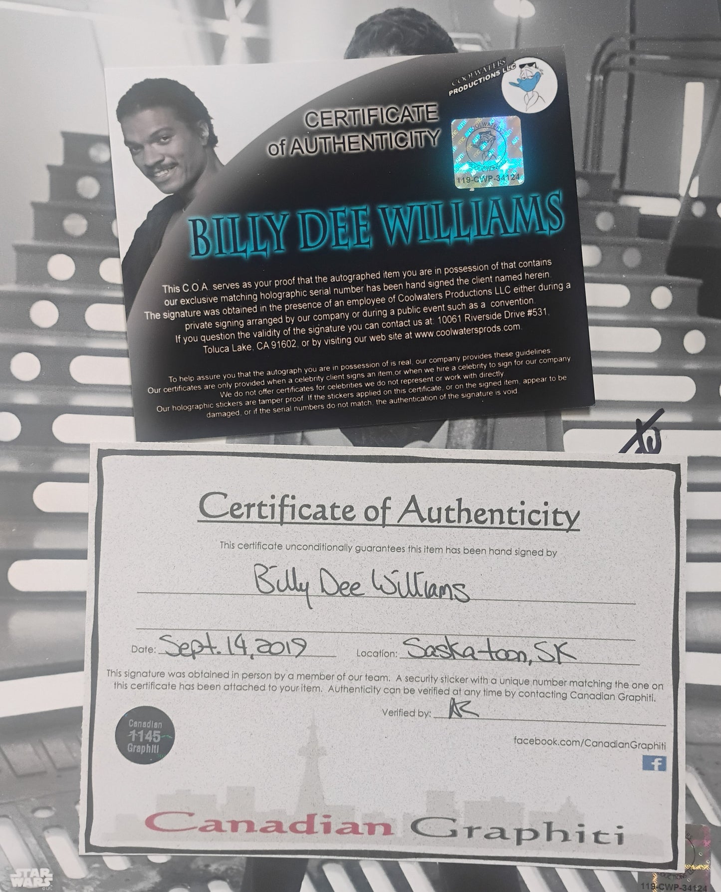 Billy Dee Williams Hand Signed Autograph 8x10 Photo COA Star Wars