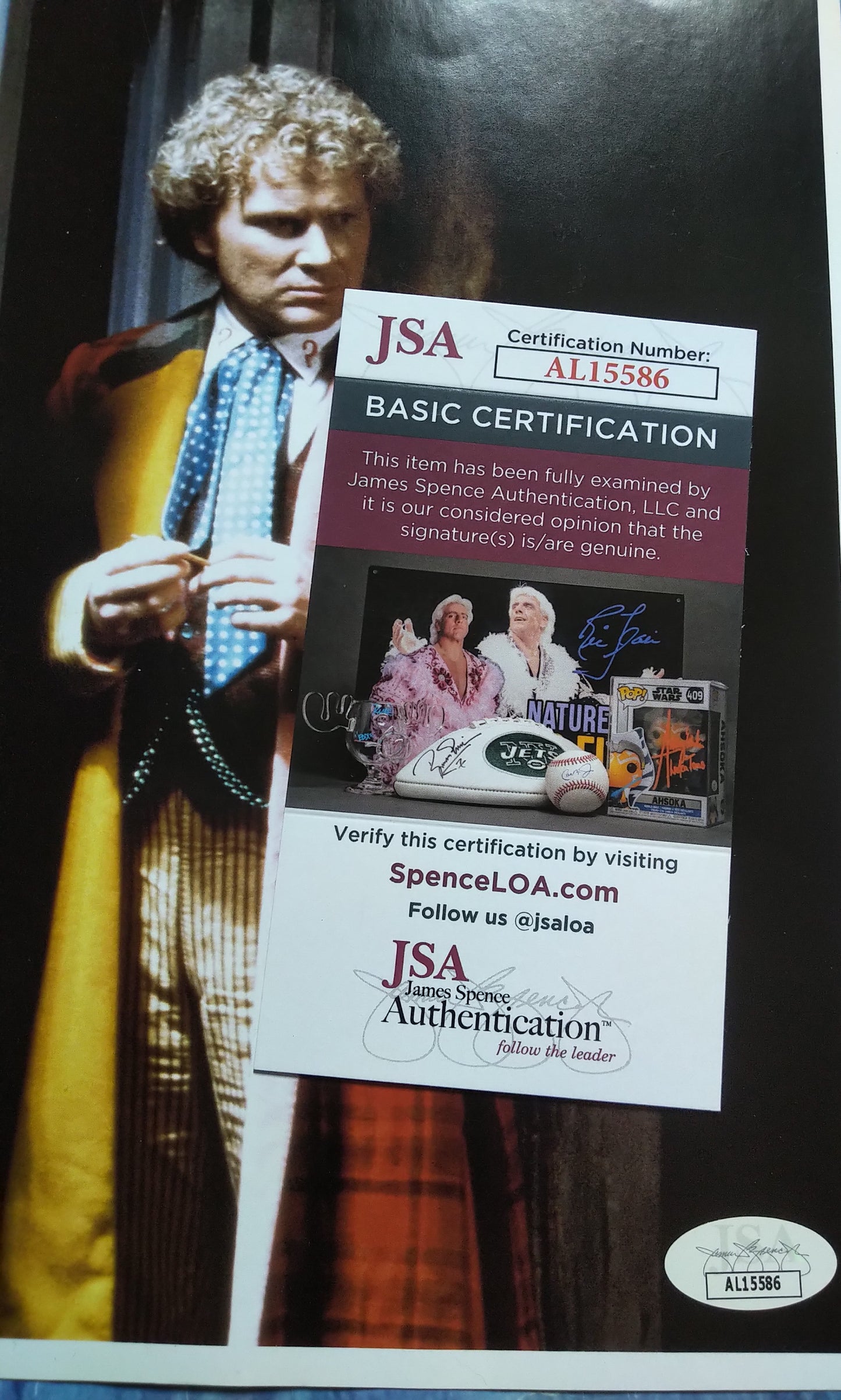 Colin Baker Hand Signed Autograph 8x10 Photo JSA COA Doctor Who