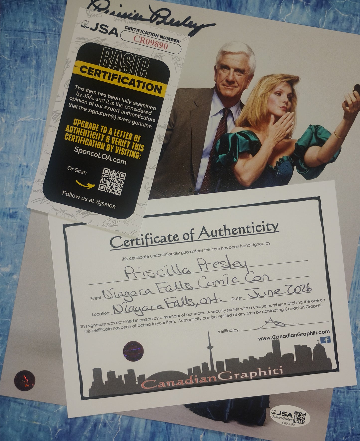Priscilla Presley Hand Signed Autograph 8x10 Photo JSA COA Naked Gun