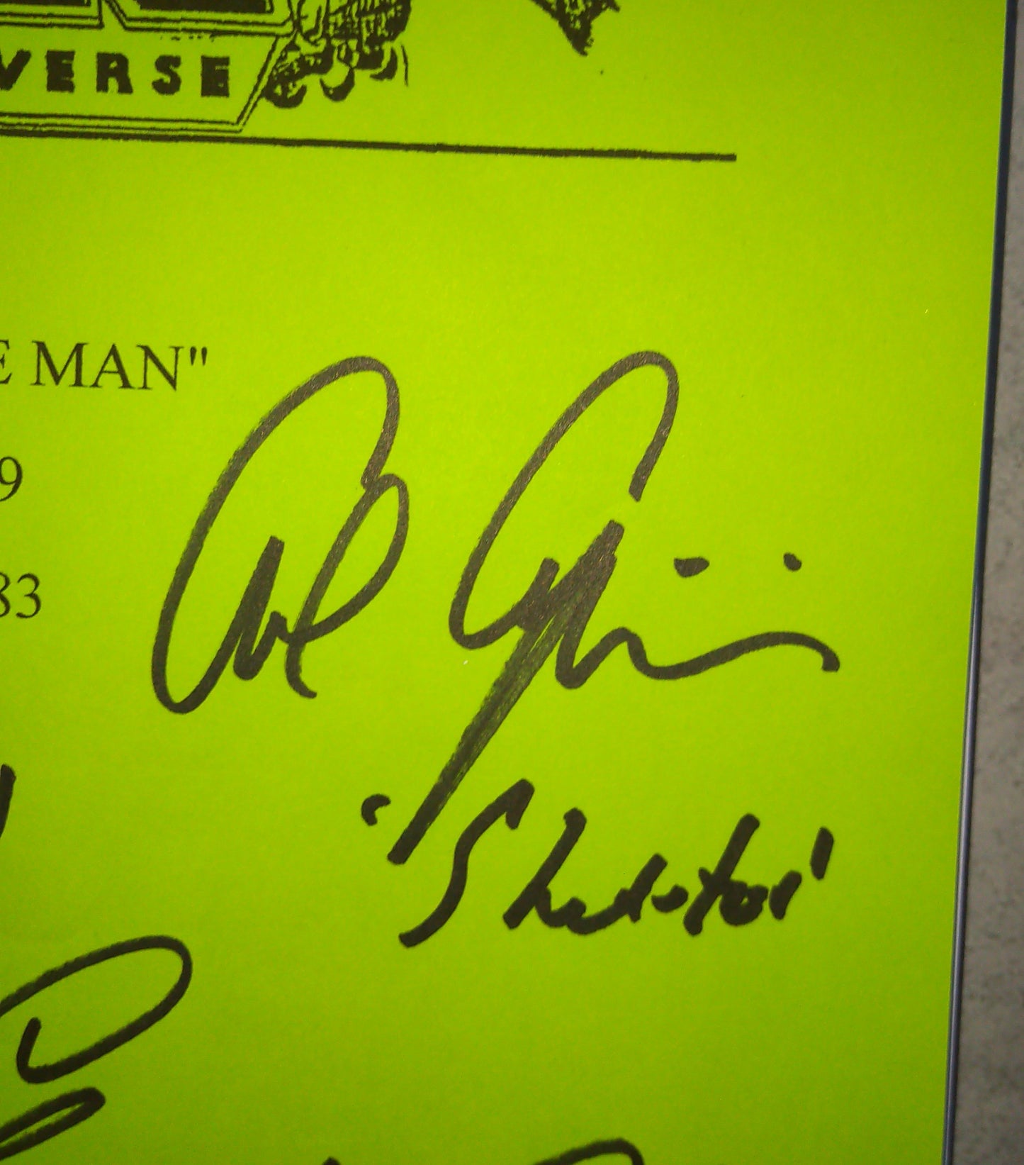 Alan Oppenheimer & John Erwin Hand Signed Autograph He-man Script COA