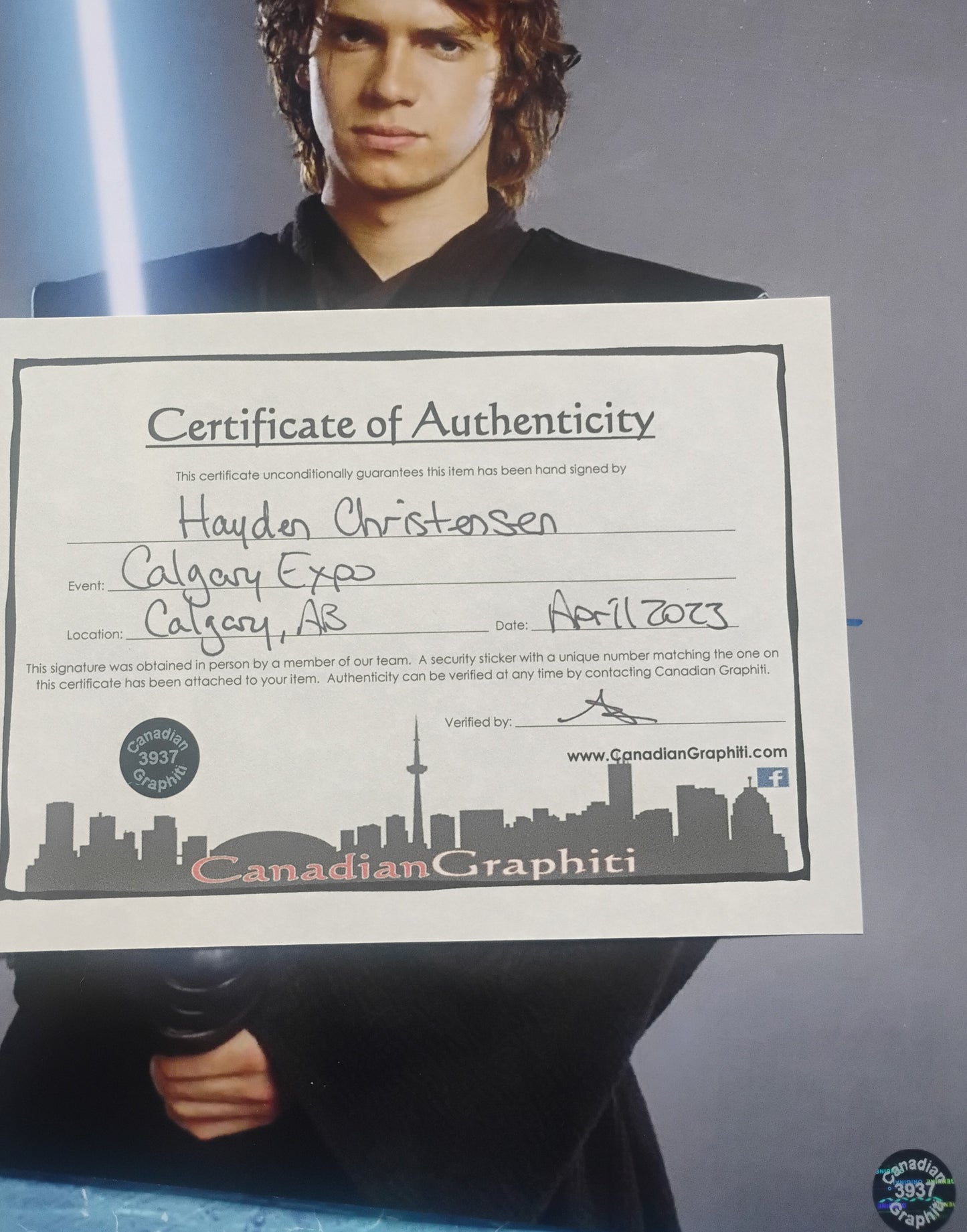 Hayden Christensen Hand Signed Autograph 11x14 Photo COA Star Wars