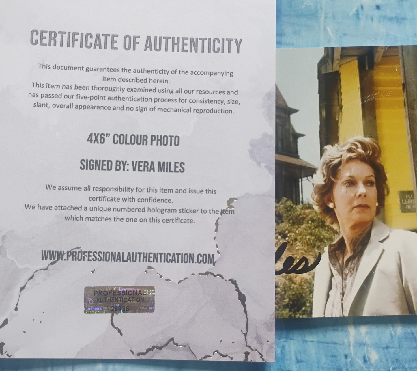 Vera Miles Hand Signed Autograph Photo COA Psycho