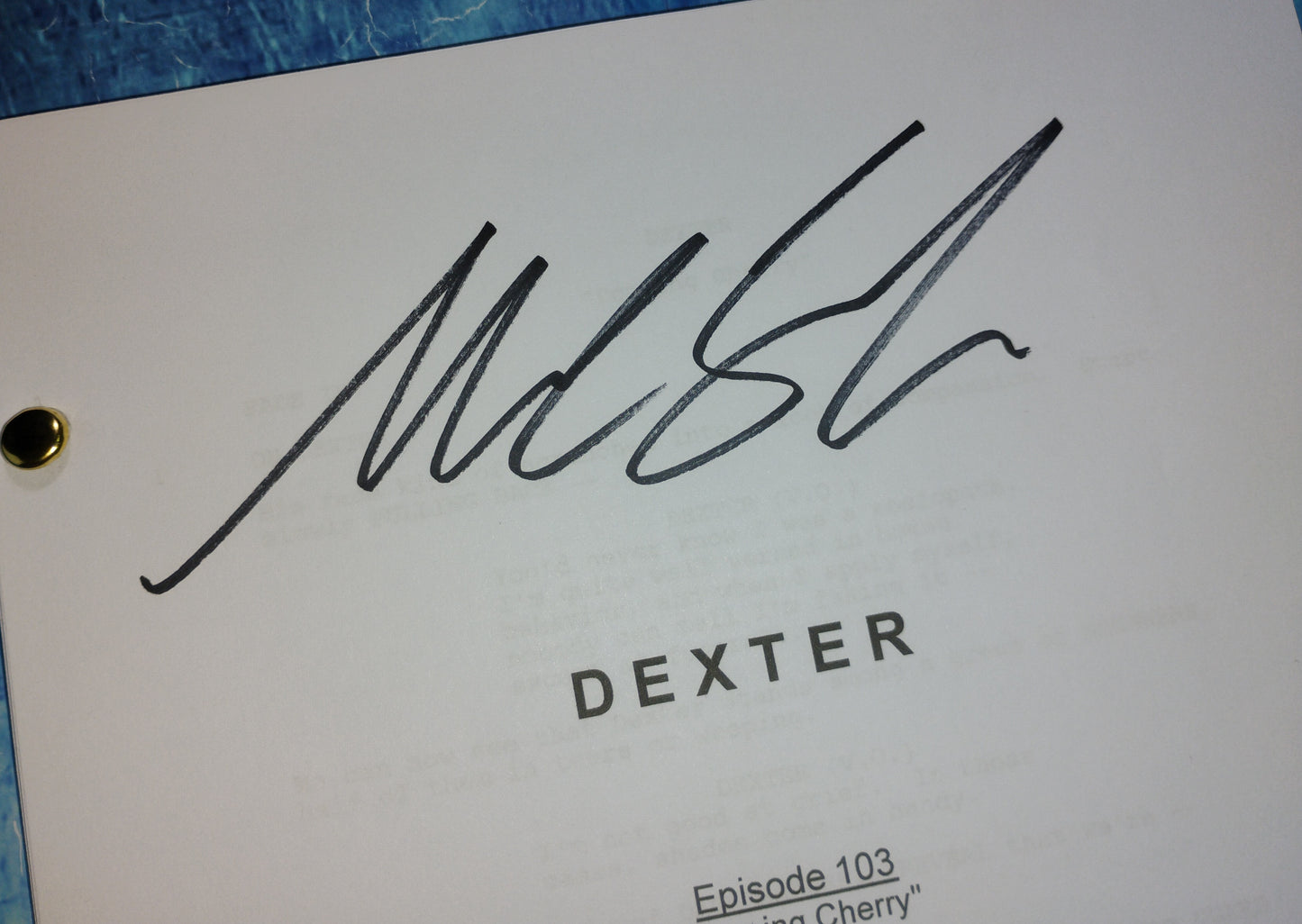 Michael C Hall Hand Signed Autograph Dexter Script COA