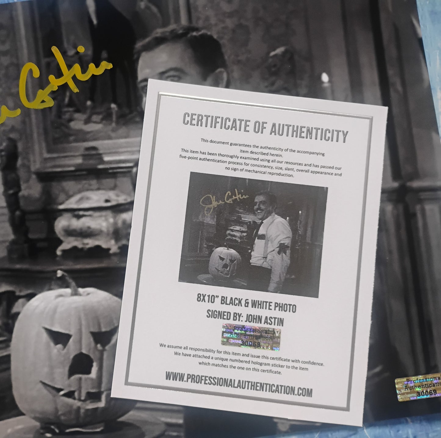 John Astin Hand Signed Autograph 8x10 Photo COA The Addams Family