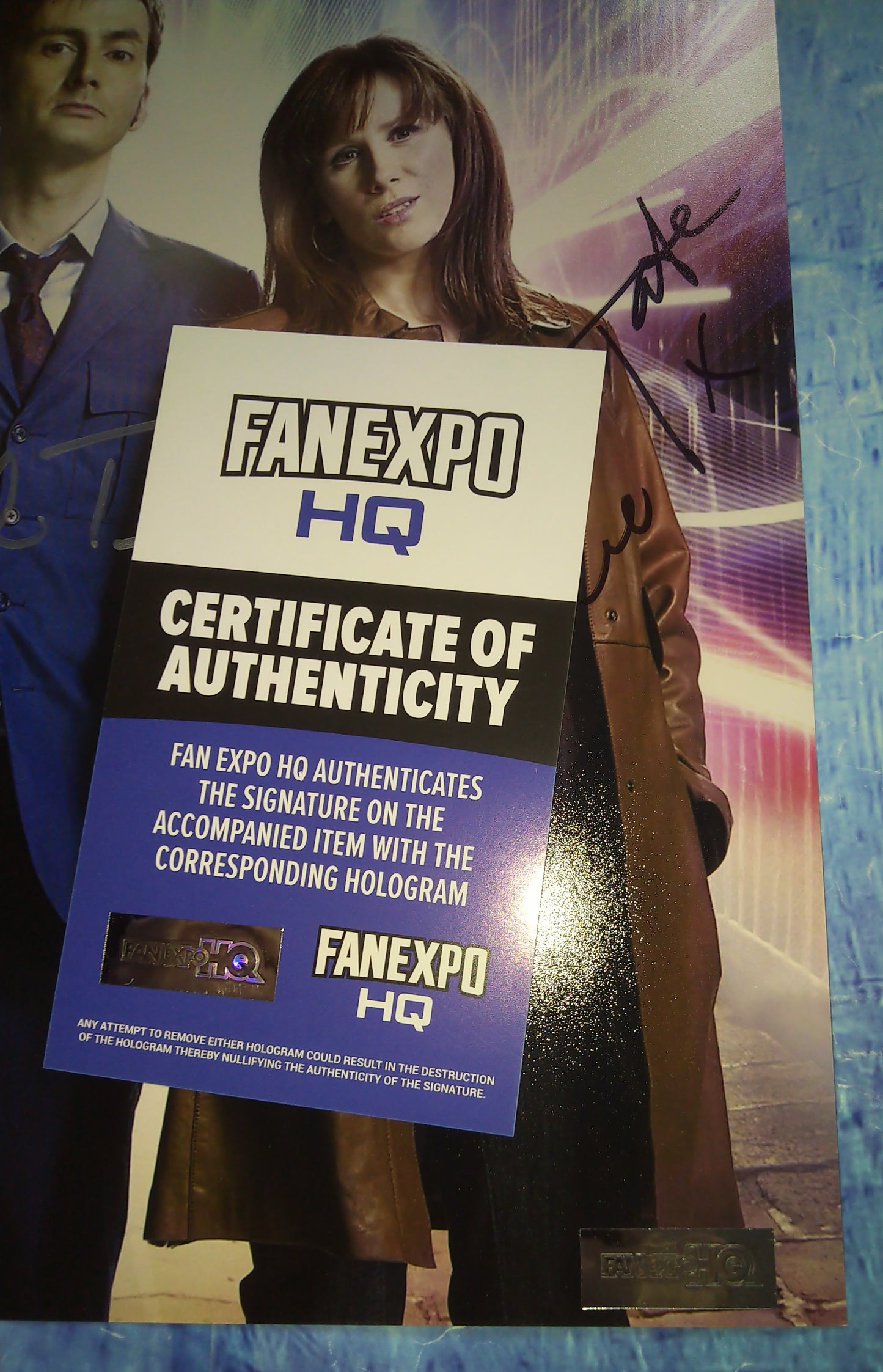 David Tennant & Catherine Tate Hand Signed Autograph 8x10 Photo COA Doctor Who