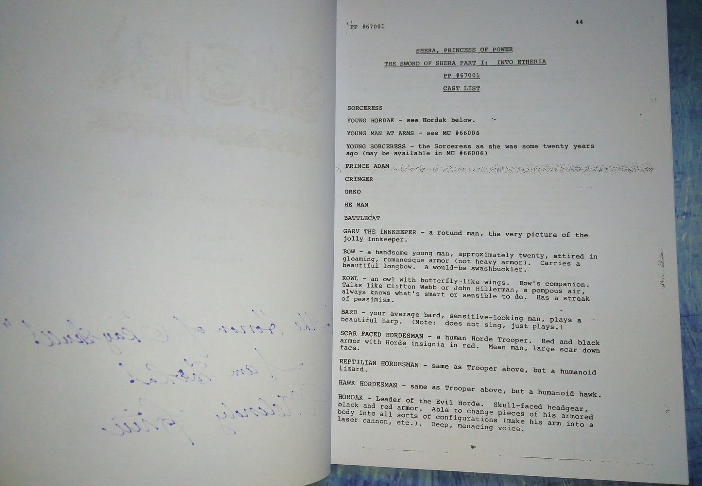 Melendy Britt Hand Signed Autograph She-ra Script COA