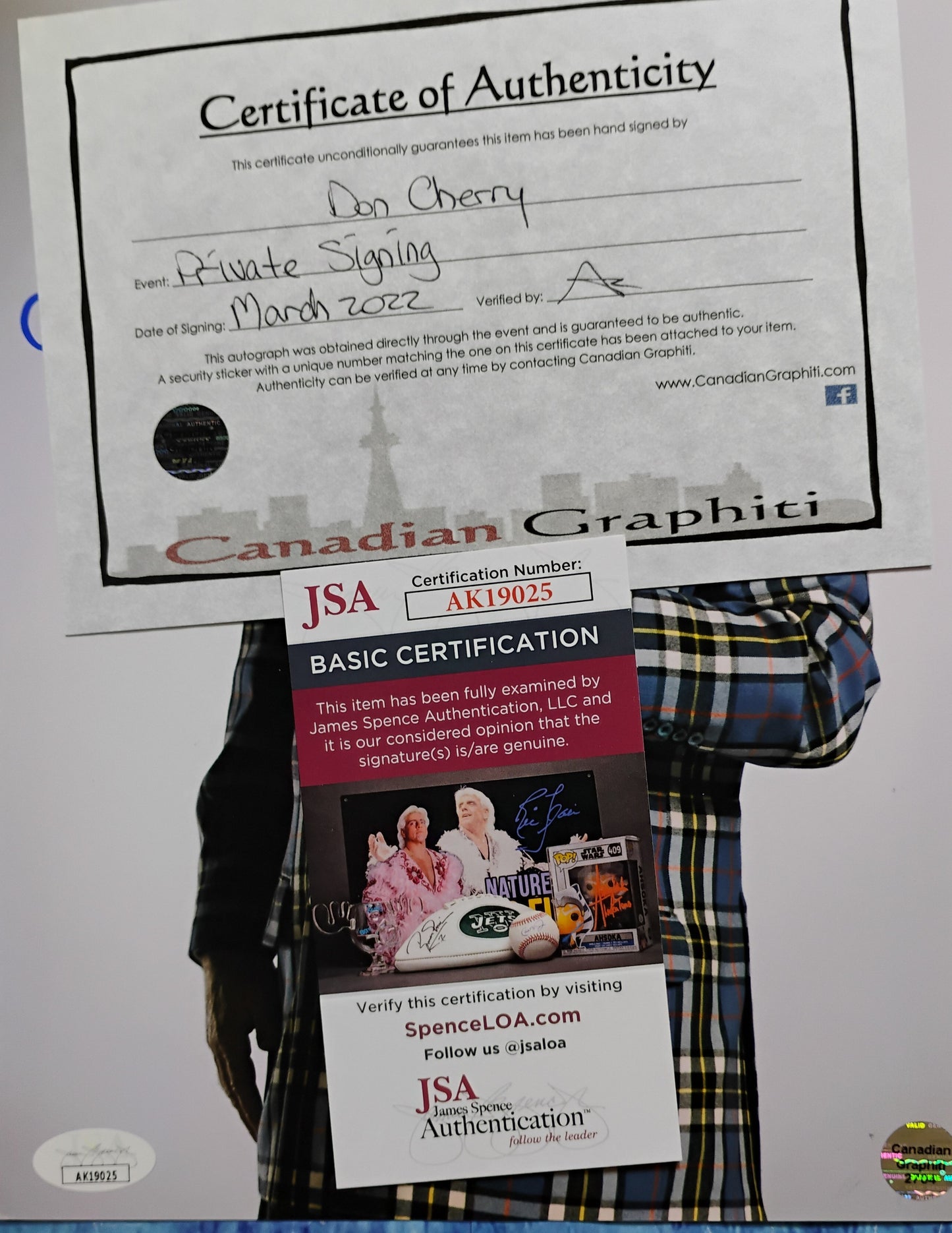 Don Cherry Hand Signed Autograph 8x10 Photo JSA COA Hockey Night In Canada