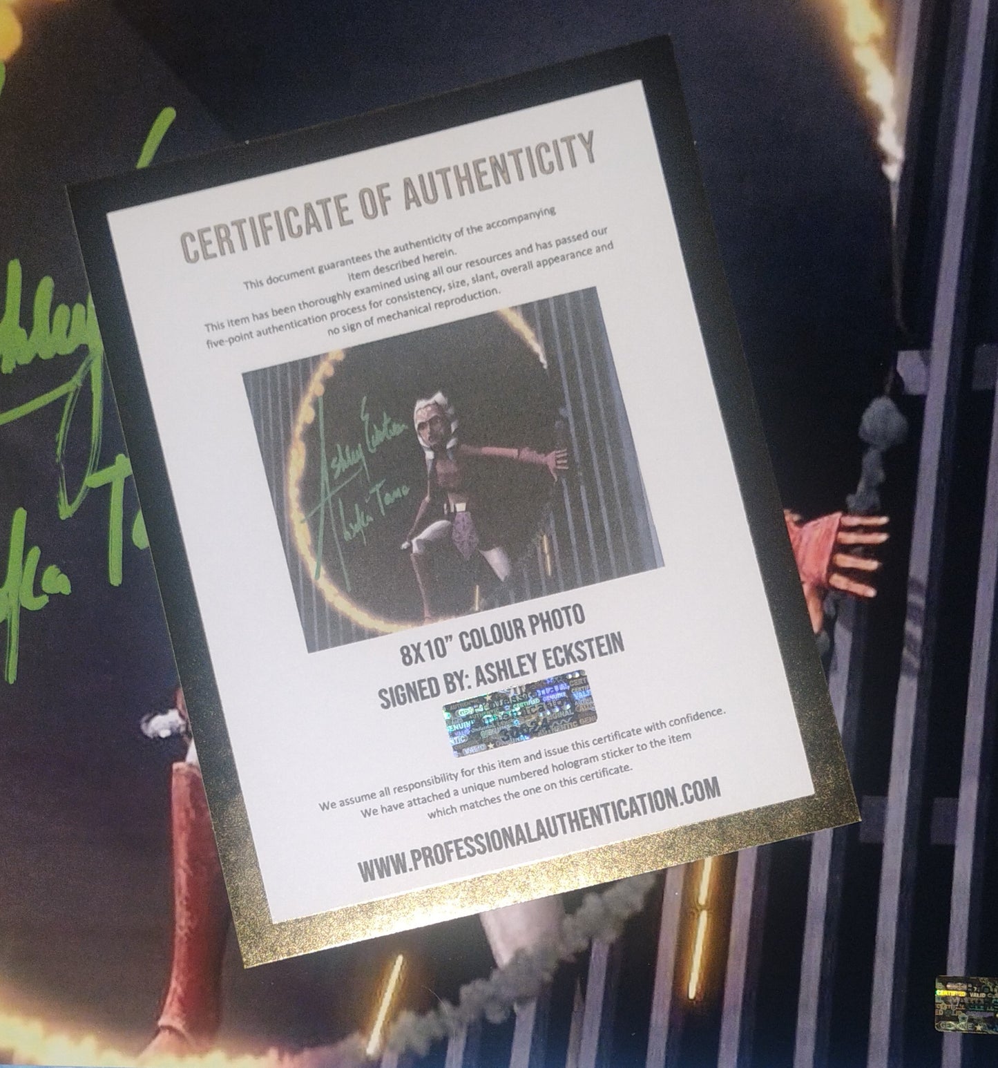 Ashley Eckstein Hand Signed Autograph 8x10 Photo COA Star Wars Clone Wars
