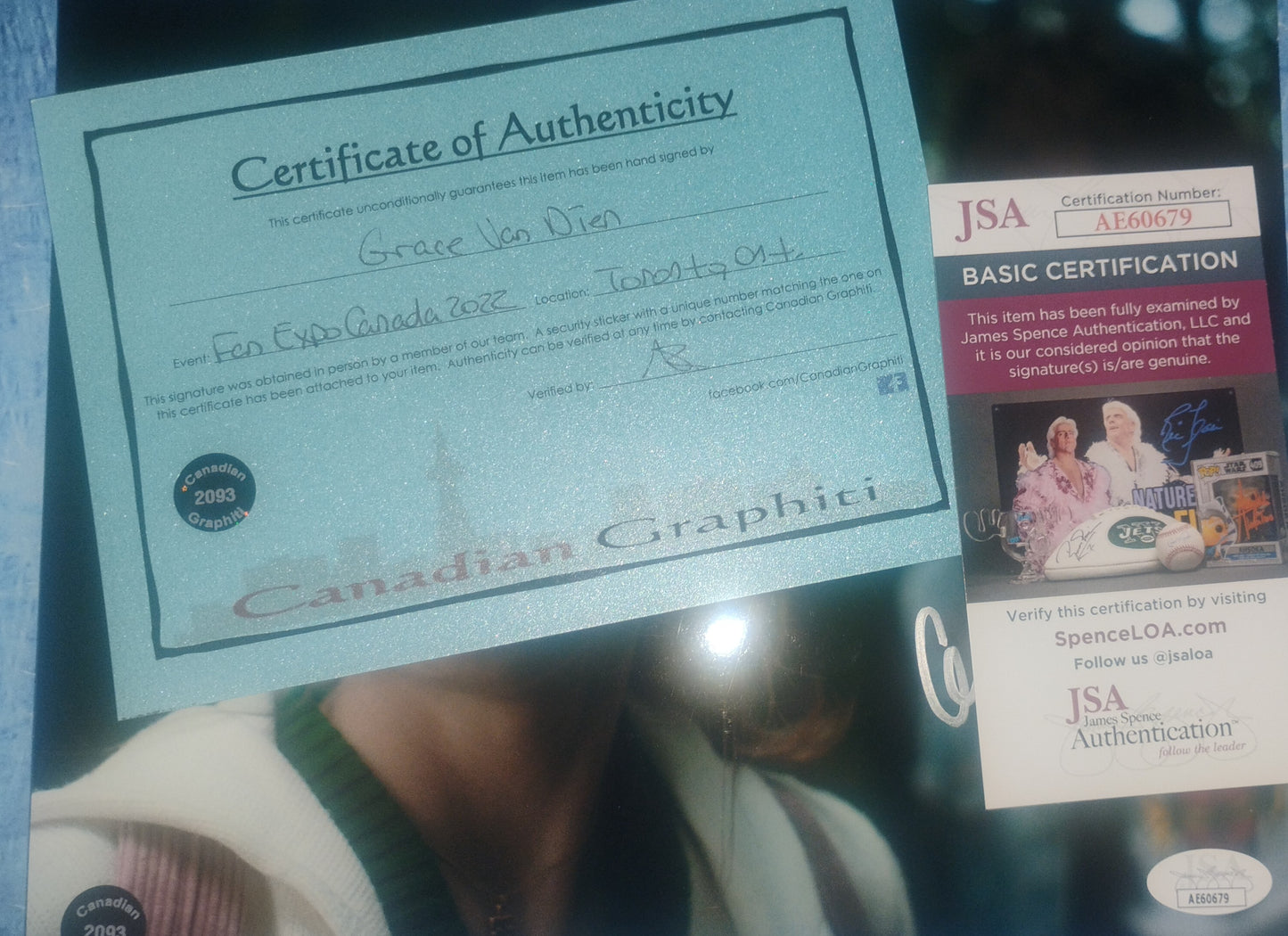 Grace Van Dien Hand Signed Autograph 8x10 Photo JSA COA Stranger Things