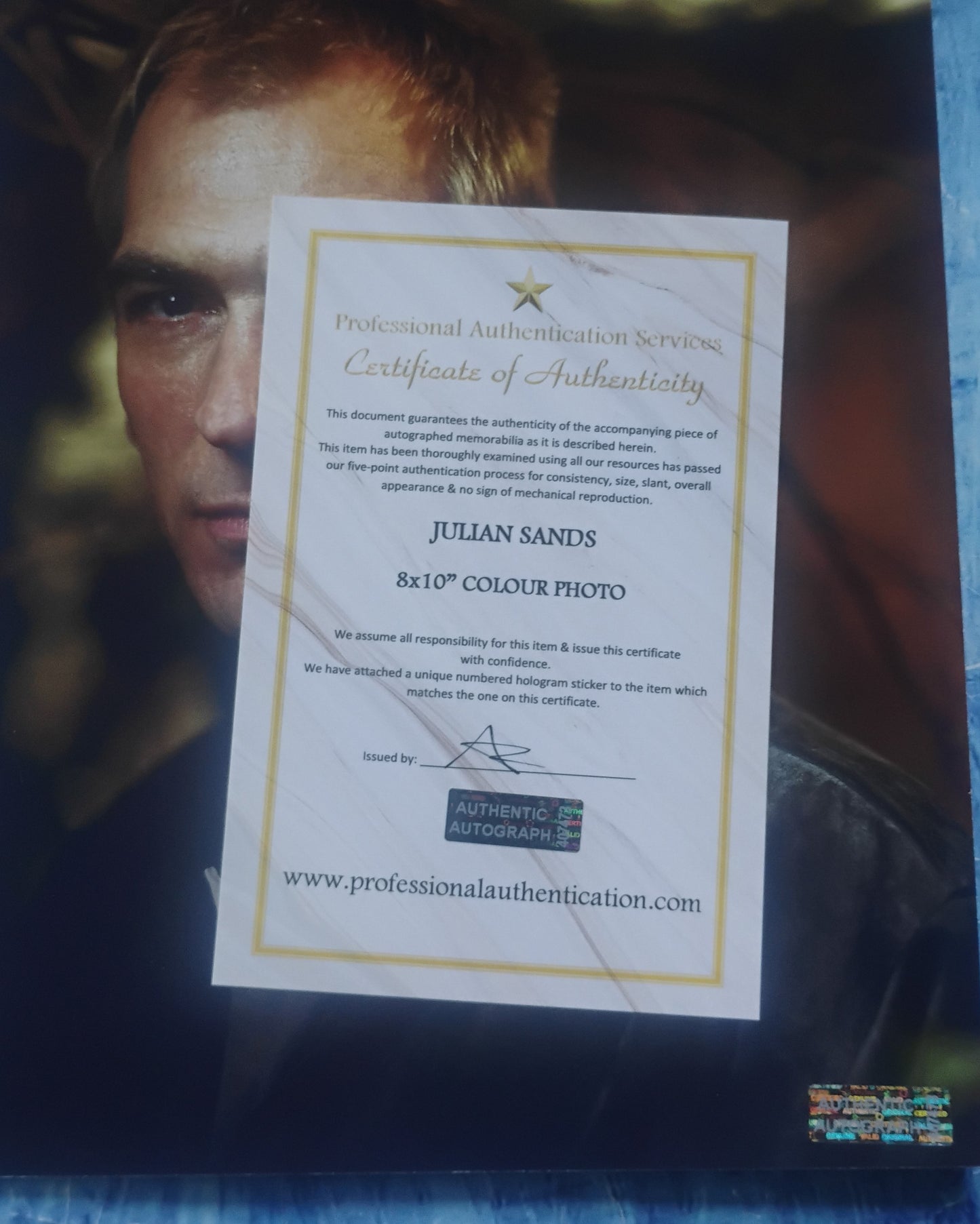 Julian Sands Hand Signed Autograph 8x10 Photo COA