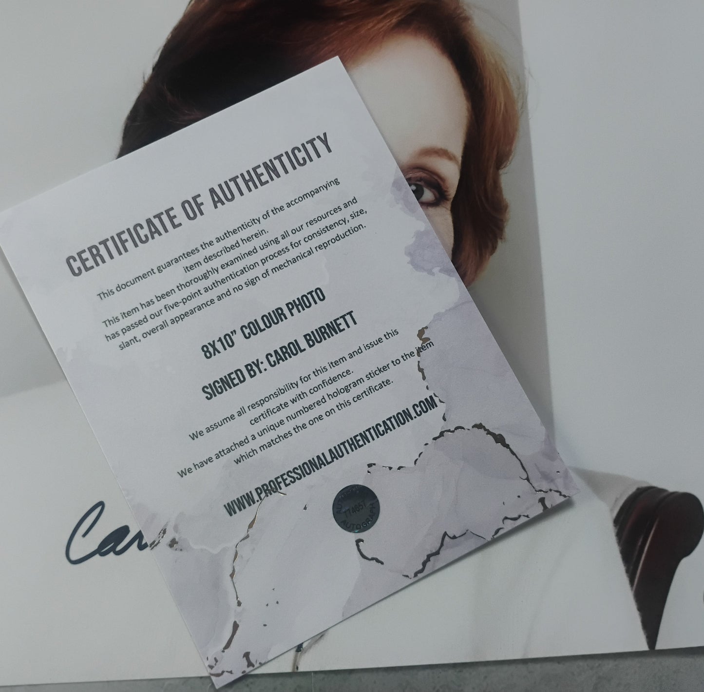 Carol Burnett Hand Signed Autograph 8x10 Photo COA