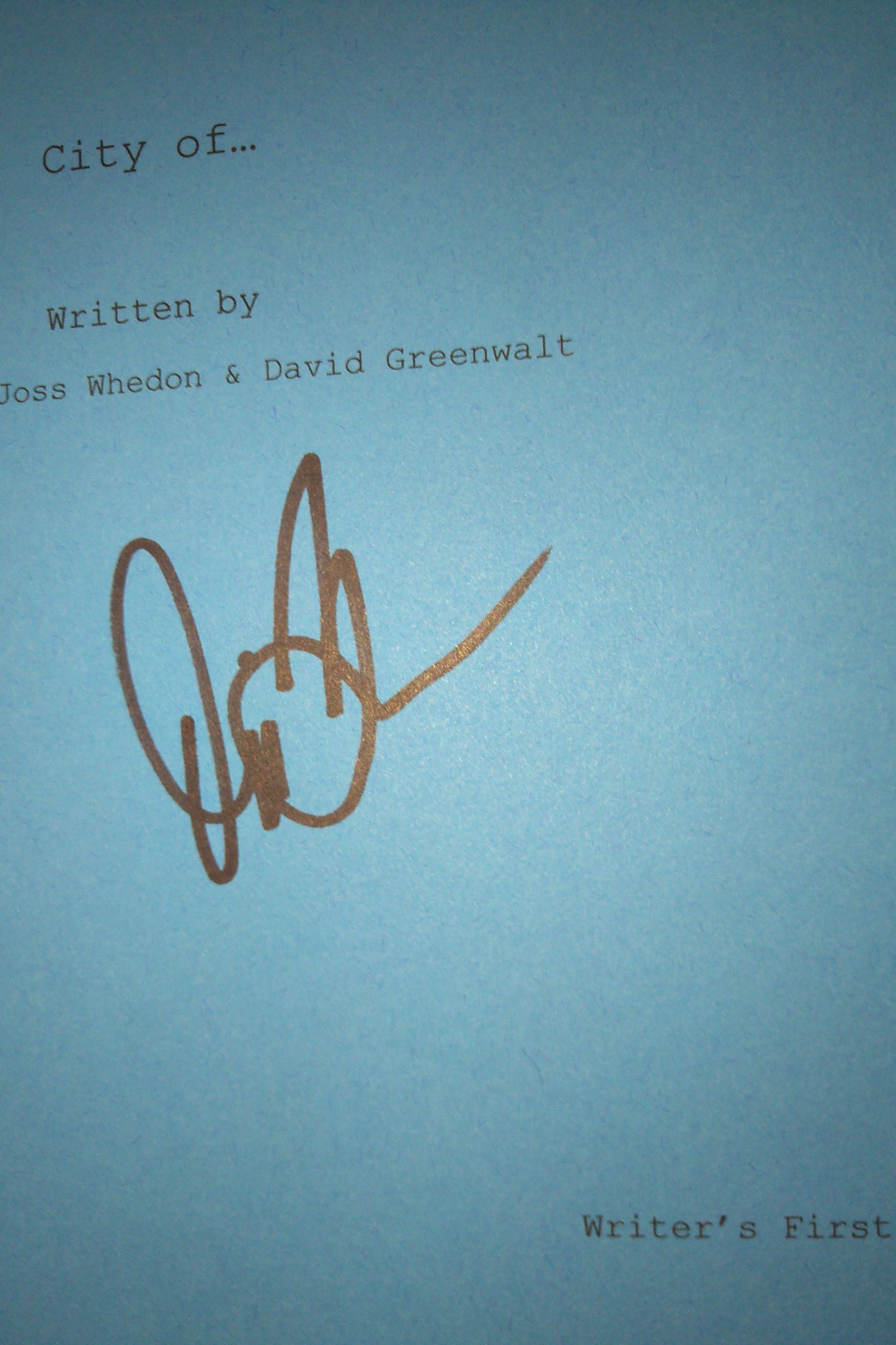 David Boreanaz Hand Signed Autograph Angel Script COA + OPix