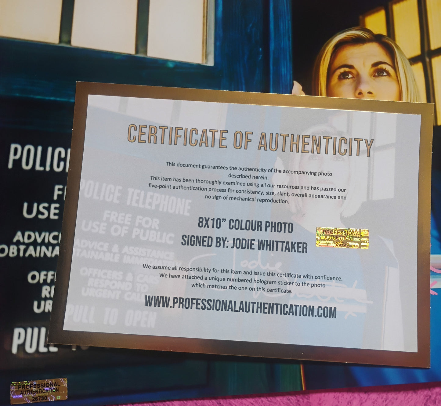 Jodie Whittaker Hand Signed Autograph 8x10 Photo COA Doctor Who