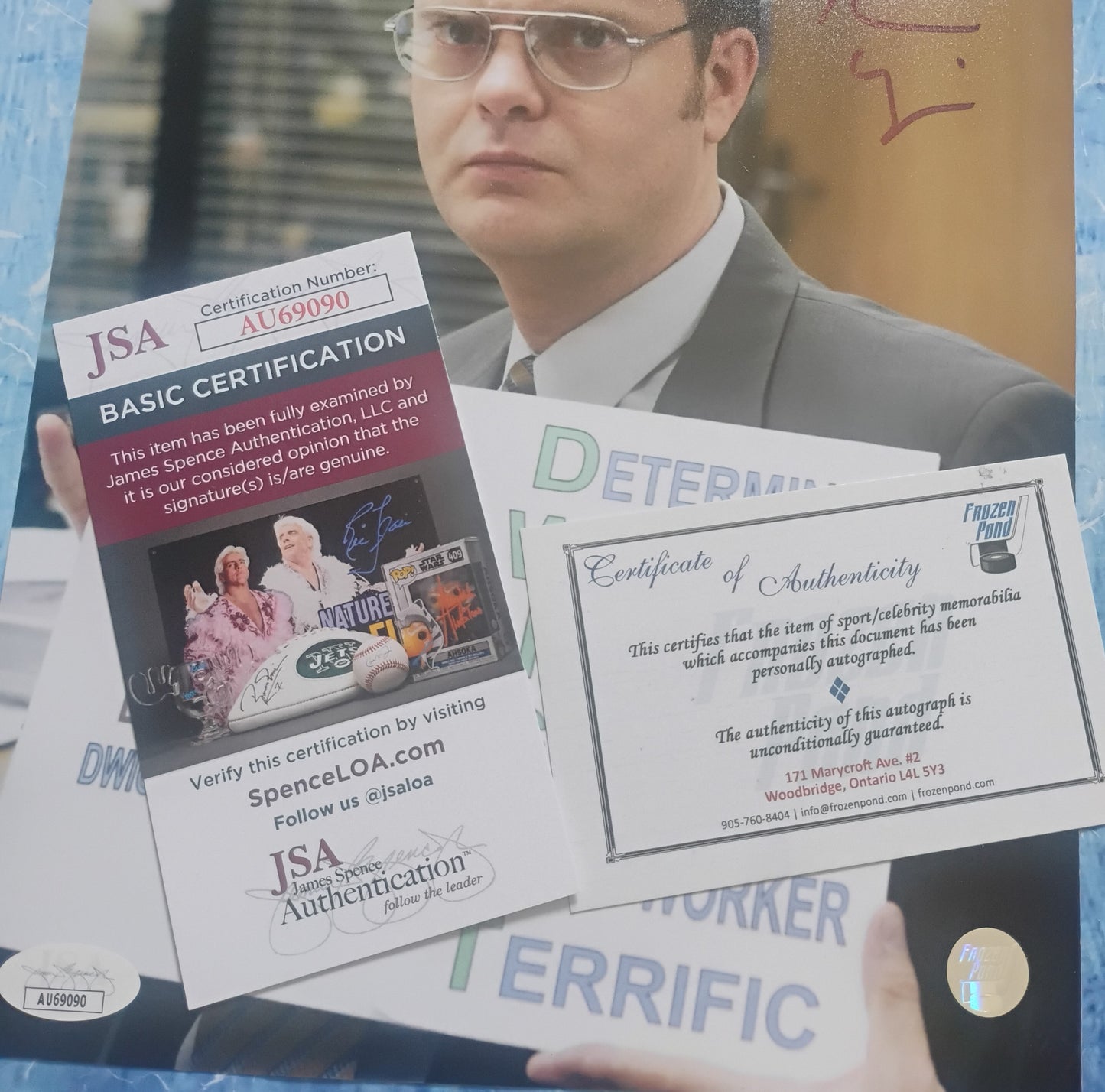 Rainn Wilson Hand Signed Autograph 8x10 Photo JSA COA The Office