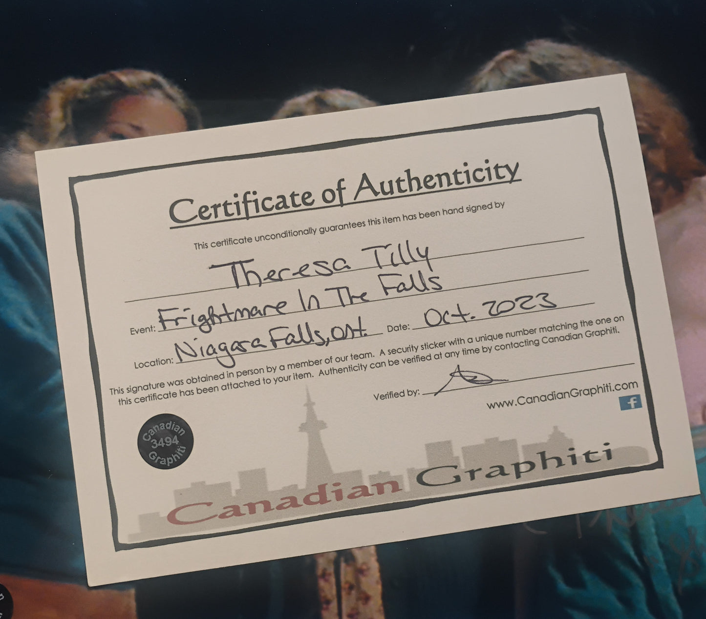 Theresa Tilly Hand Signed Autograph 8x10 Photo COA Evil Dead