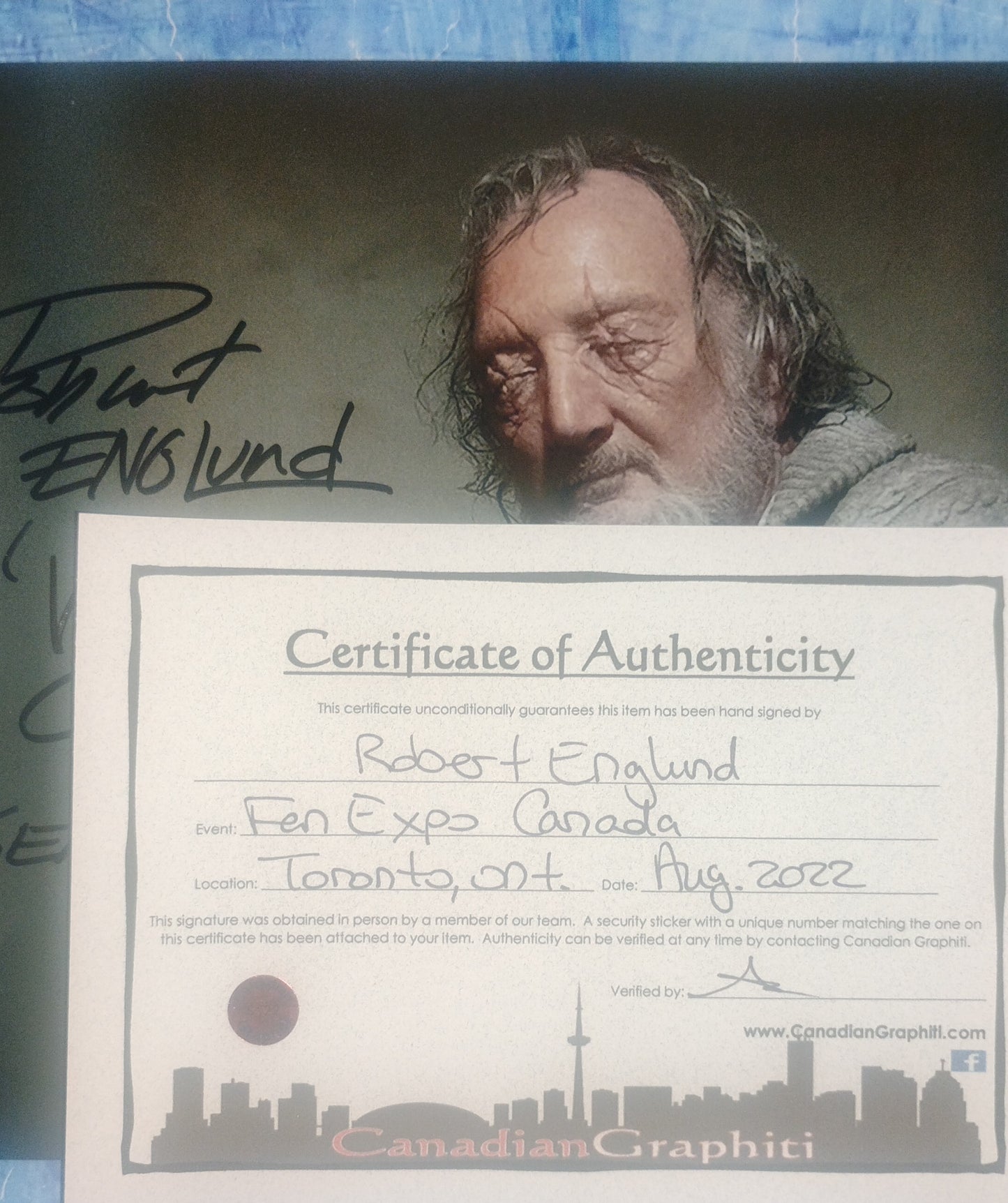 Robert Englund Hand Signed Autograph 8x10 Photo COA Stranger Things