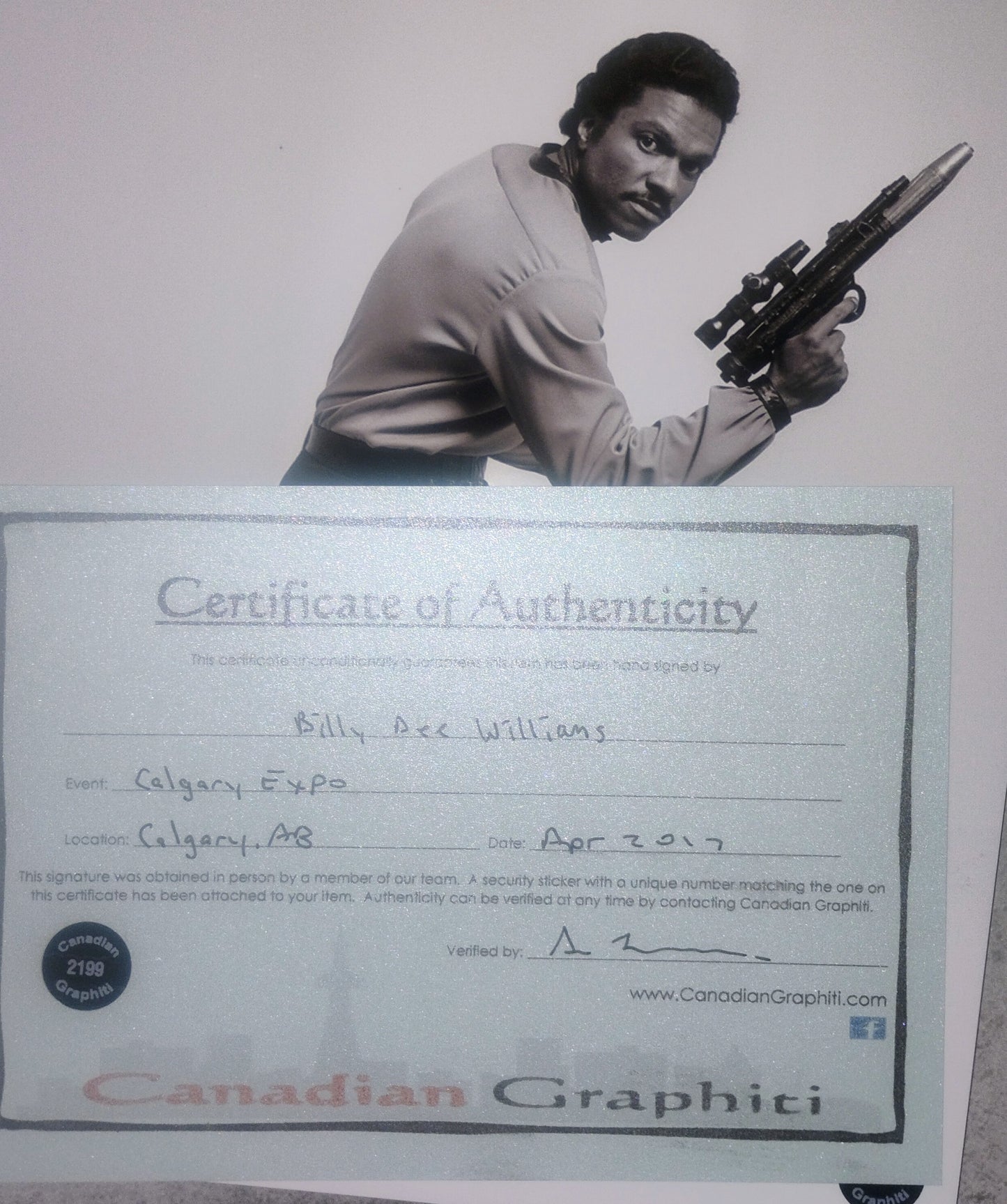 Billy Dee Williams Hand Signed Autograph 8x10 Photo COA Star Wars