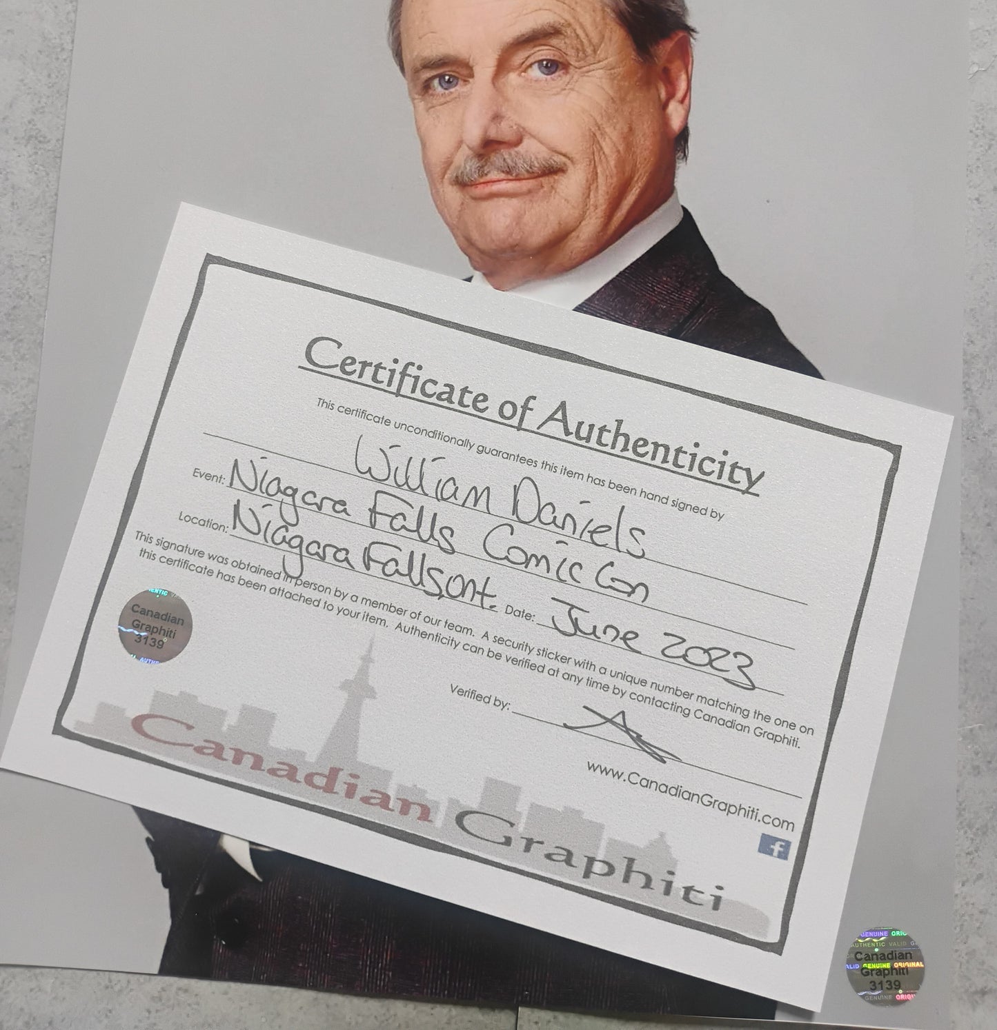 William Daniels Hand Signed Autograph 8x10 Photo COA