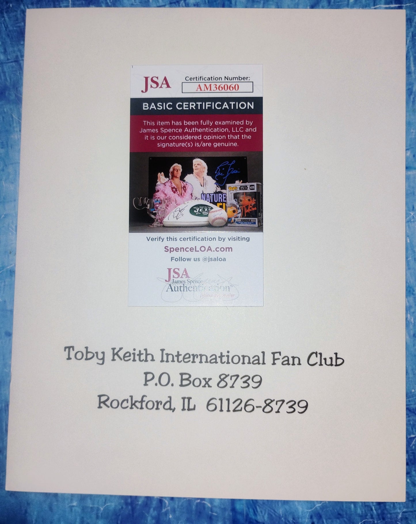 Toby Keith Hand Signed Autograph 8x10 Photo JSA COA