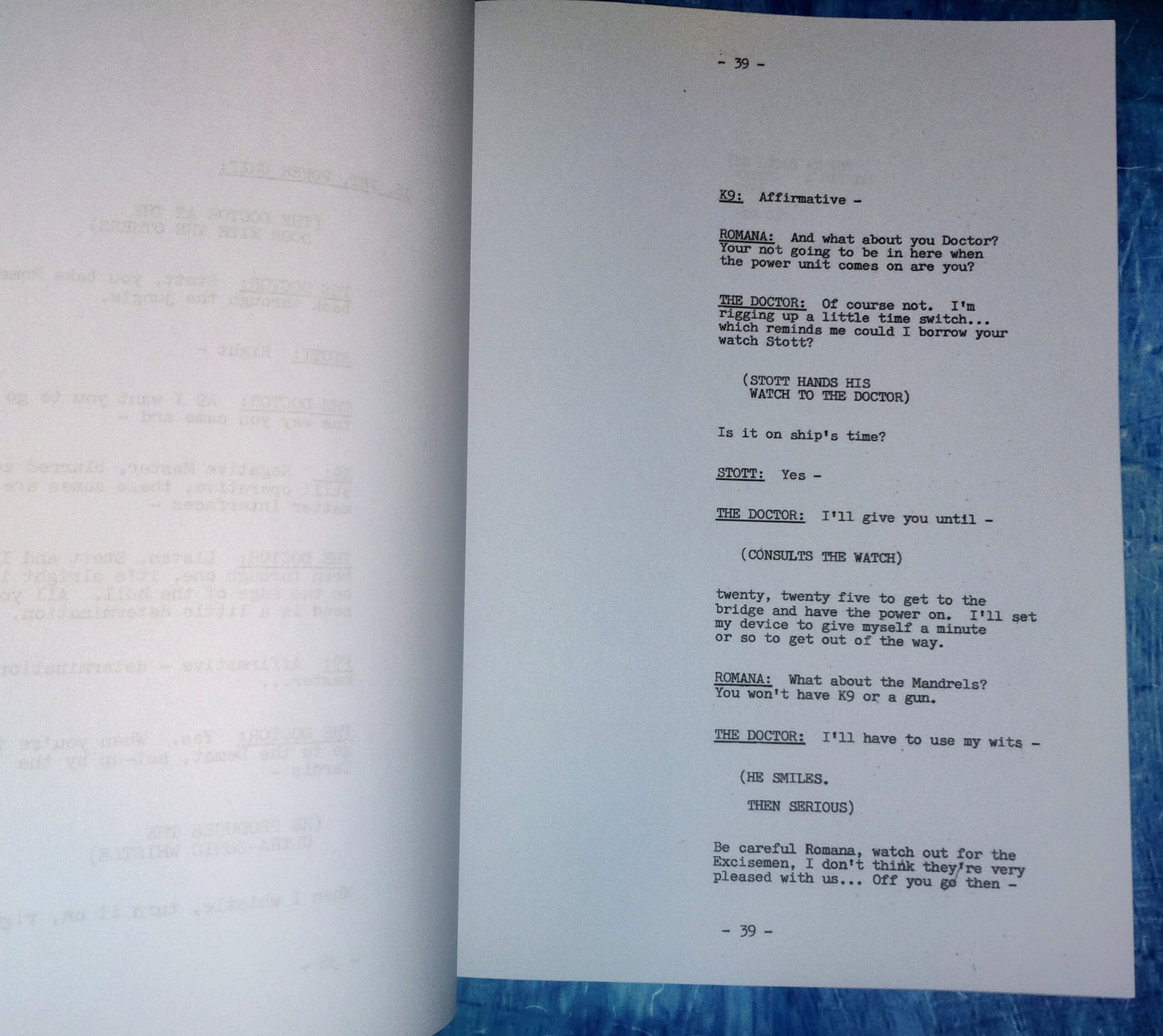 Lalla Ward & Tom Baker Hand Signed Autograph Doctor Who Script COA