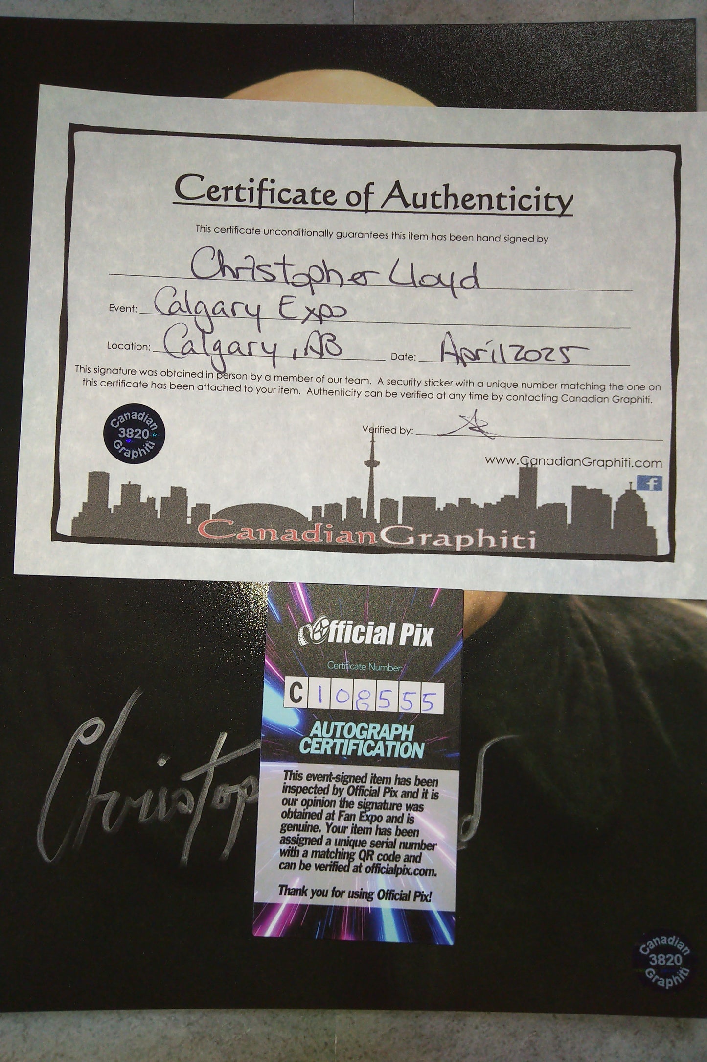 Christopher Lloyd Hand Signed Autograph 8x10 Photo COA + OPix Addams Family