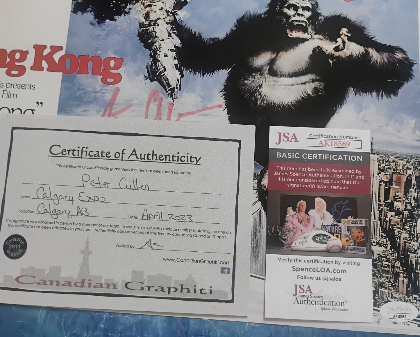Peter Cullen Hand Signed Autograph 11x14 Photo JSA COA King Kong