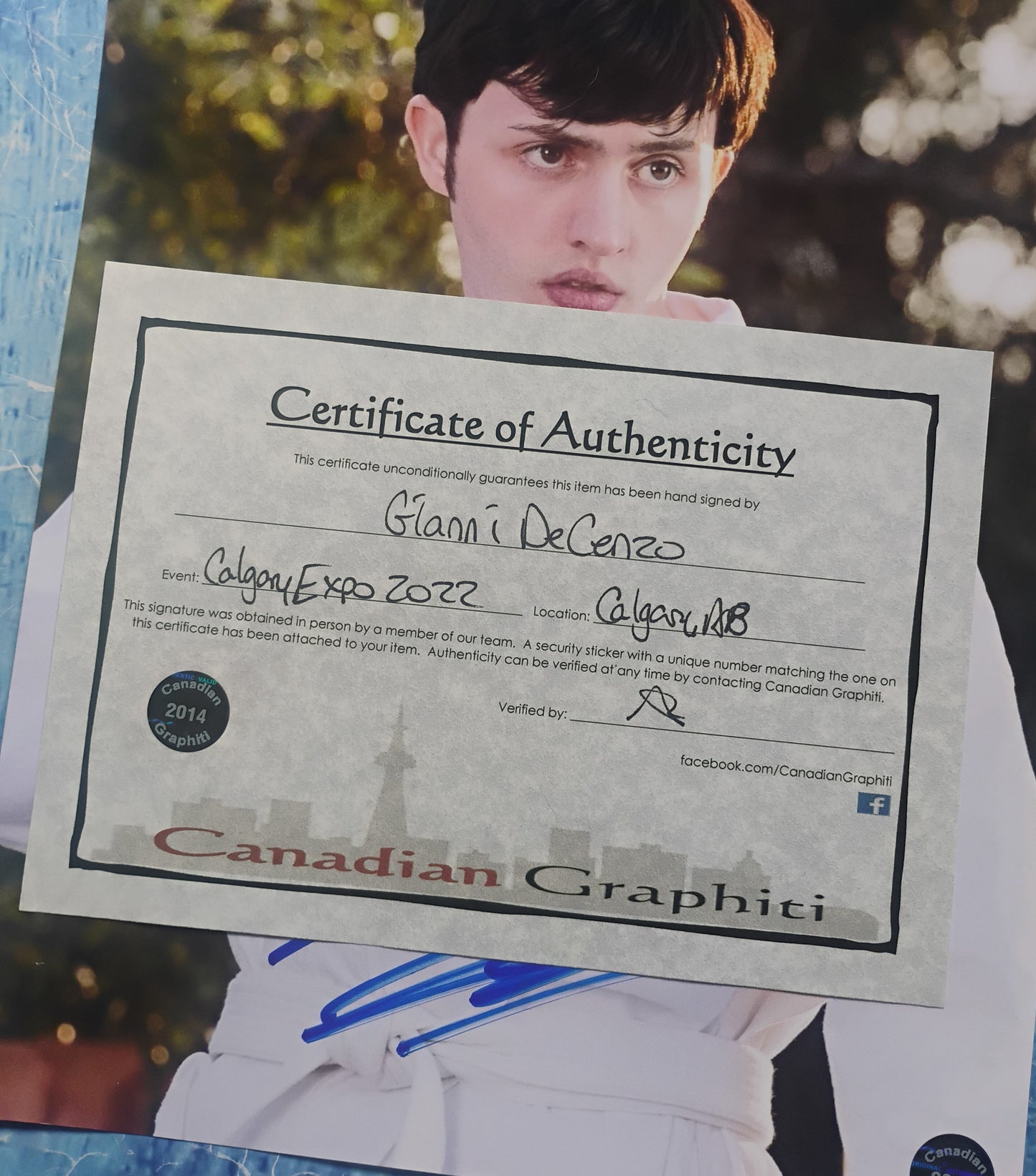 Gianni DeCenzo Hand Signed Autograph 8x10 Photo COA Cobra Kai