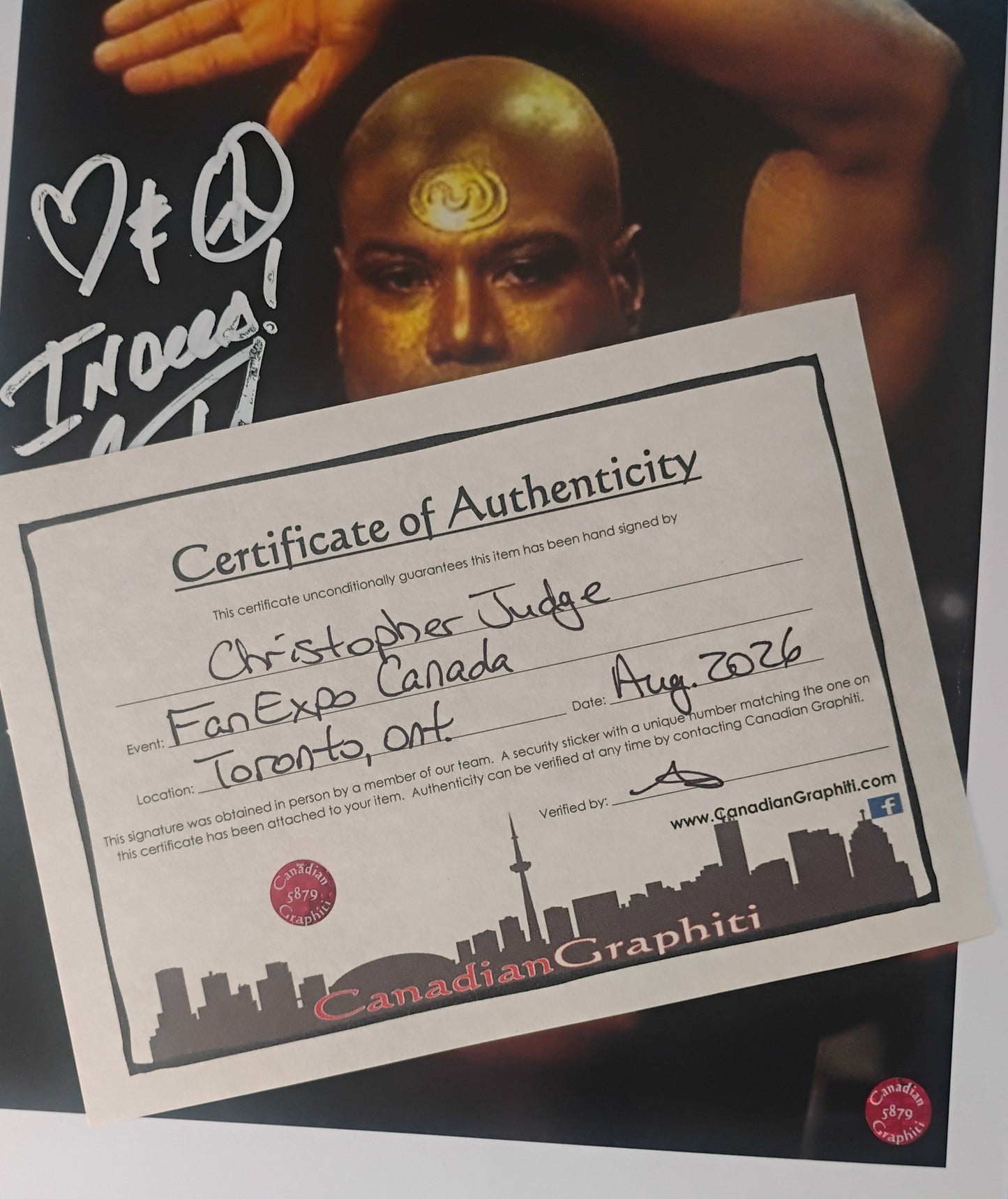 Christopher Judge Hand Signed Autograph Photo Stargate OPix COA