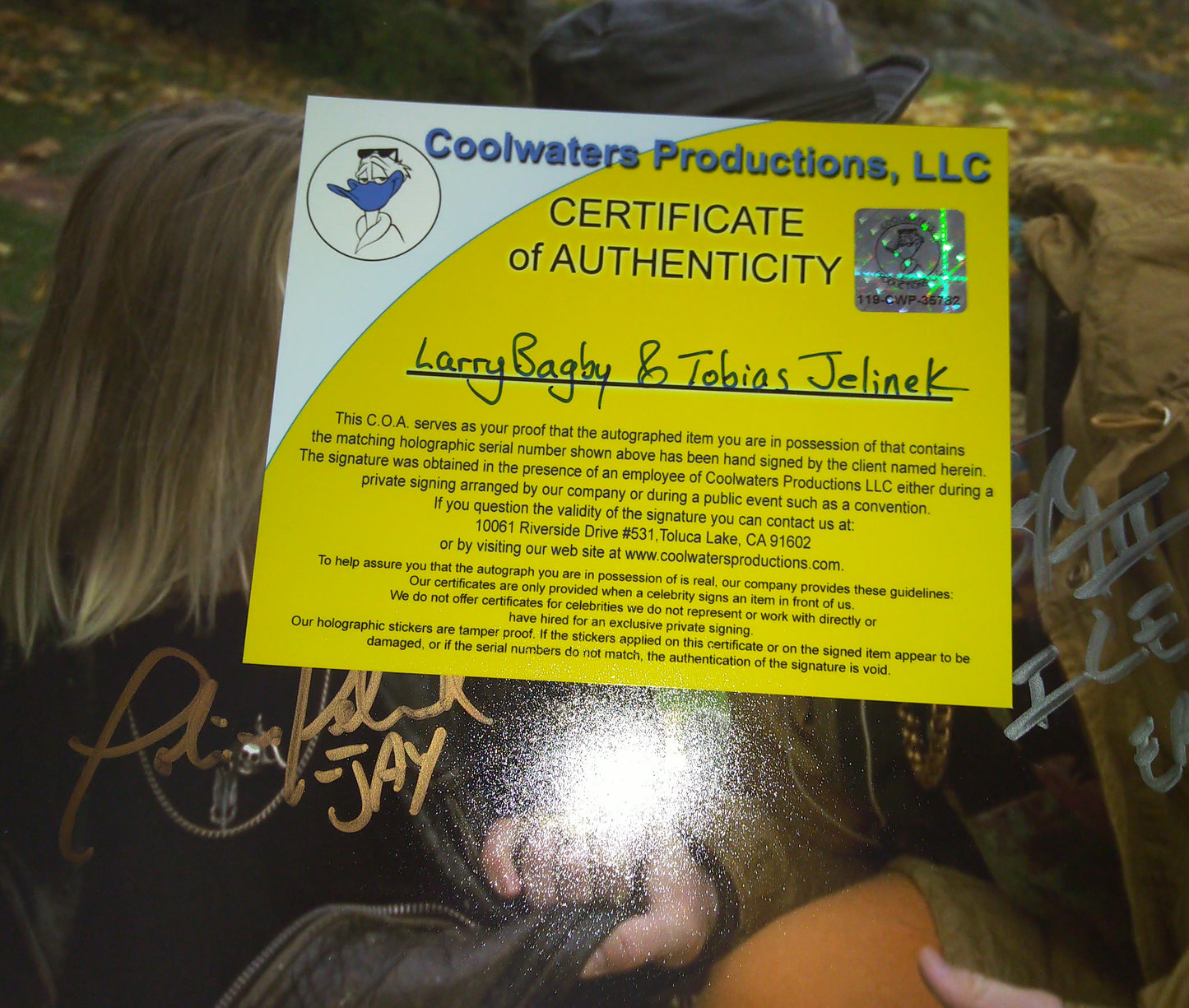 Larry Bagby & Tobias Jelinek Hand Signed Autograph 8x10 Photo COA Hocus Pocus