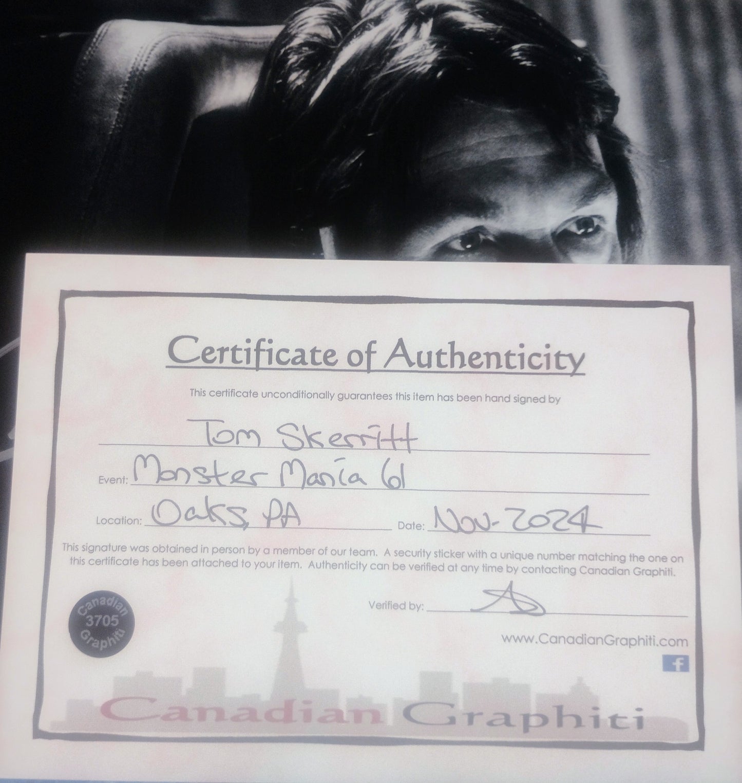 Tom Skerritt Hand Signed Autograph 8x10 Photo COA Alien