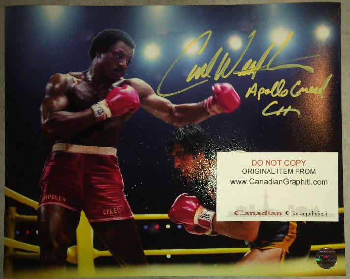 Carl Weathers 8x10 Apollo Creed Photo Canadian Graphiti COA 3079 VOID