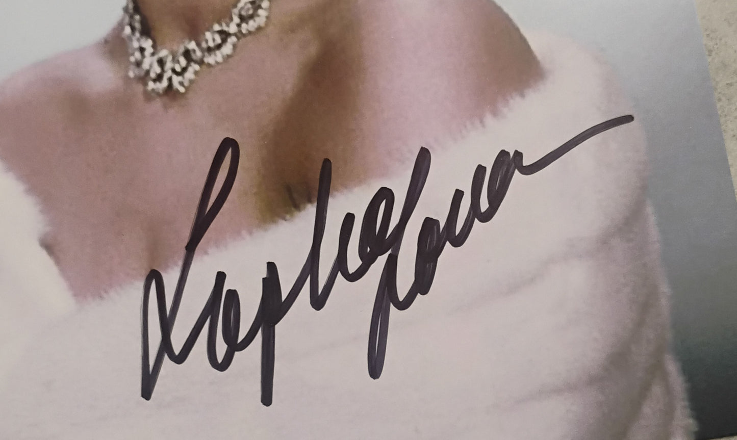 Sophia Loren Hand Signed Autograph 8x10 Photo COA