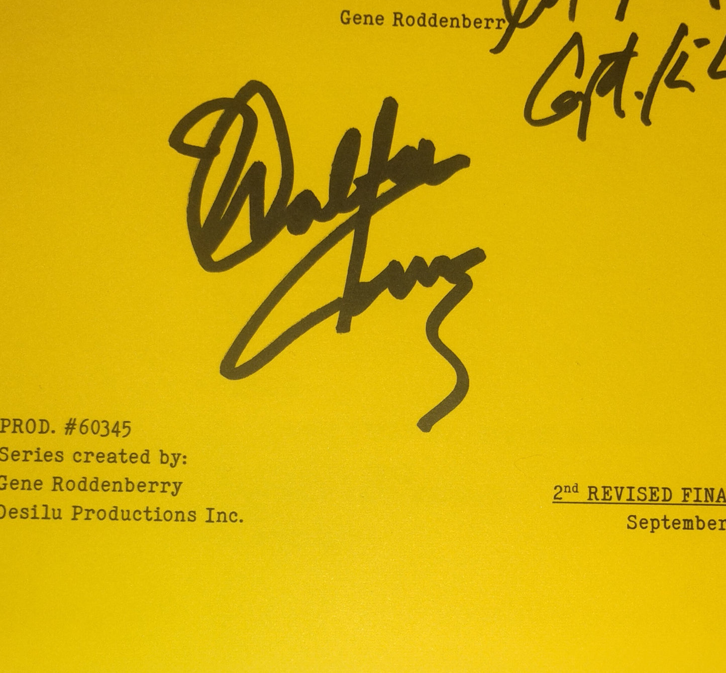 William Shatner & Walter Koenig Hand Signed Autograph Star Trek Script COA