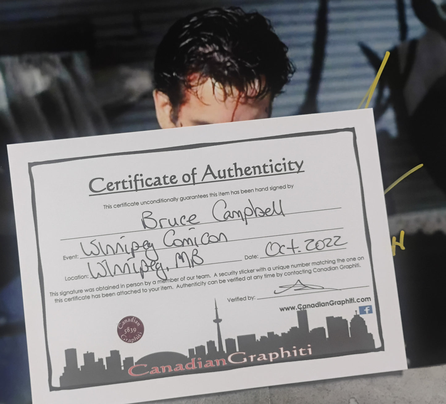 Bruce Campbell Hand Signed Autograph 8x10 Photo COA Evil Dead