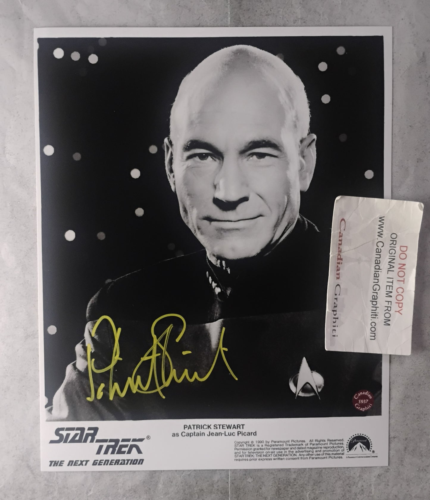 Patrick Stewart Hand Signed Autograph 8x10 Photo COA Star Trek
