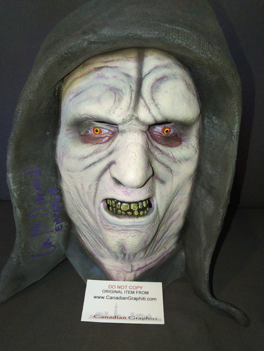 Ian McDiarmid Hand Signed Autograph Star Wars Emperor Mask