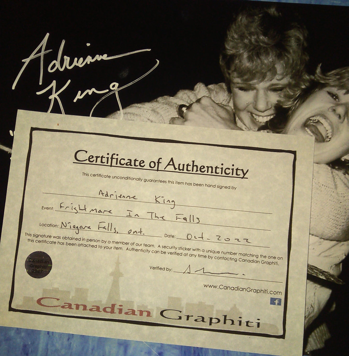 Adrienne King Hand Signed Autograph 8x10 Photo