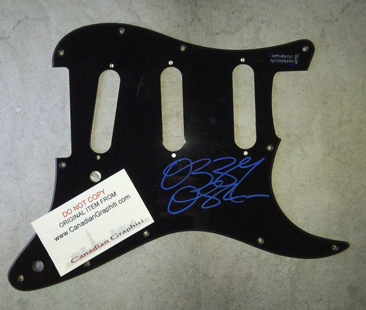 Ozzy Osbourne Hand Signed Autograph Guitar Pick Guard COA