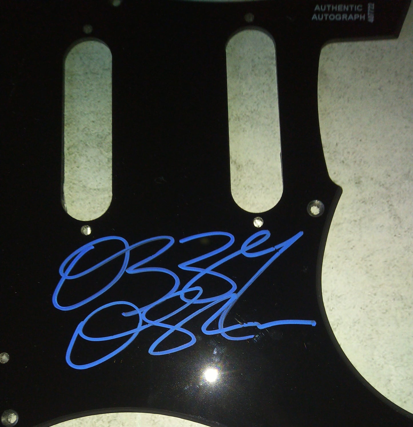 Ozzy Osbourne Hand Signed Autograph Guitar Pick Guard COA