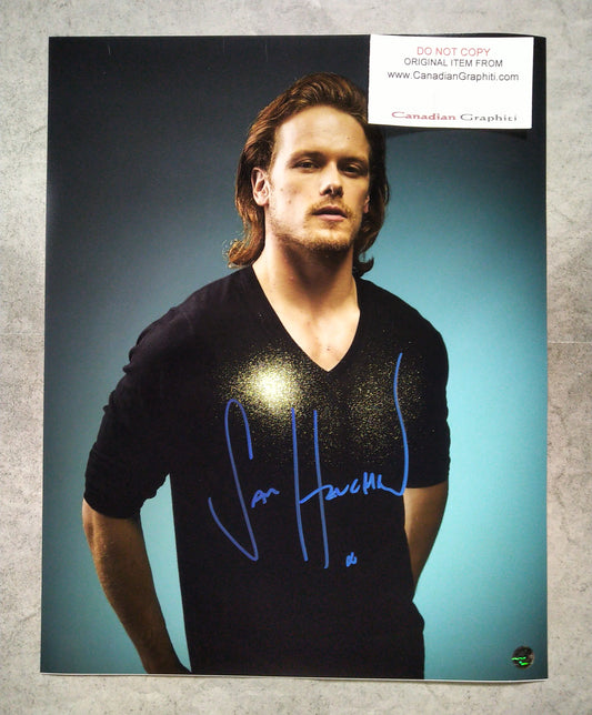 Sam Heughan Hand Signed Autograph 11x14 Photo COA