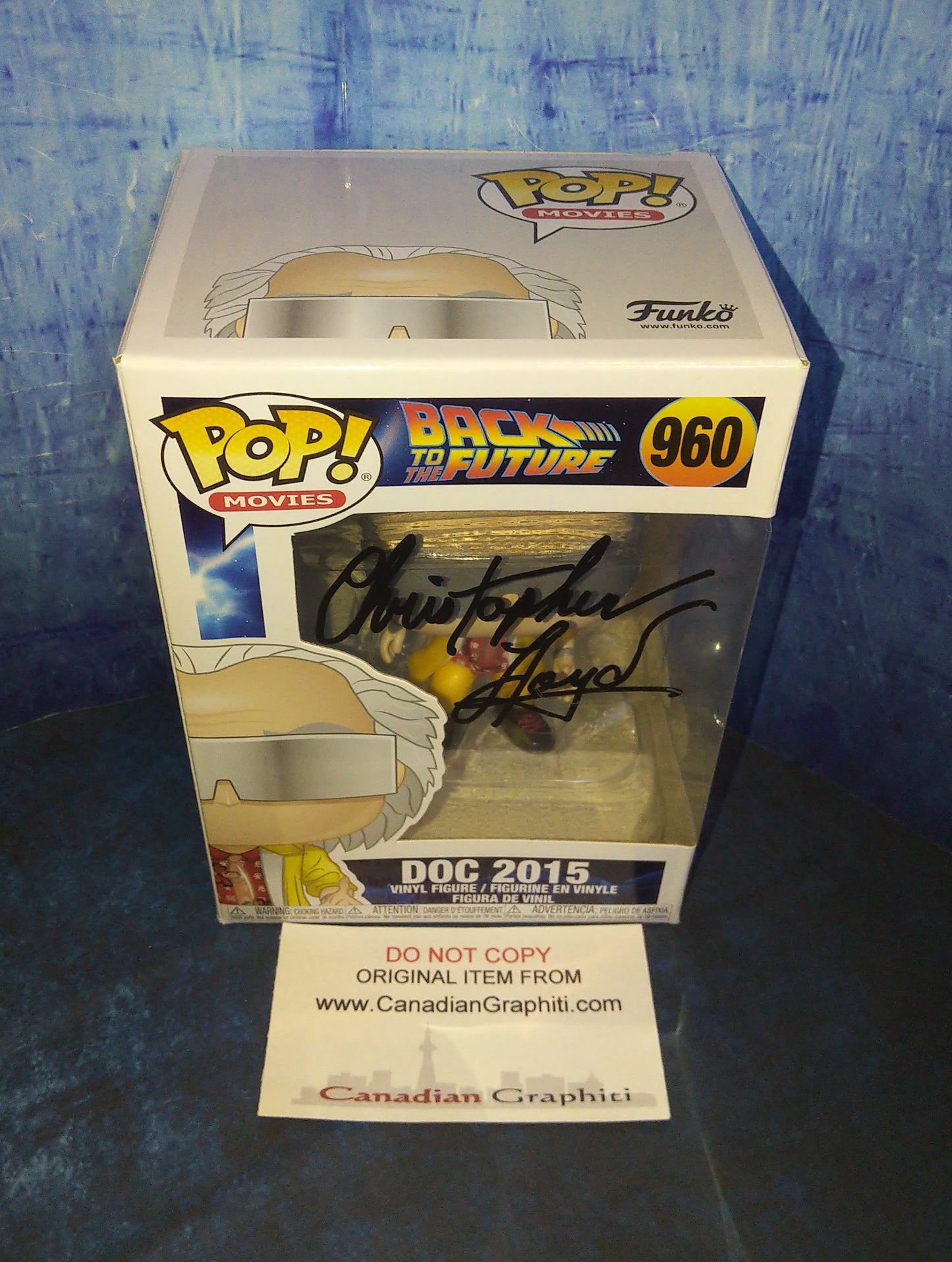 Christopher Lloyd Hand Signed Autograph Funko Pop