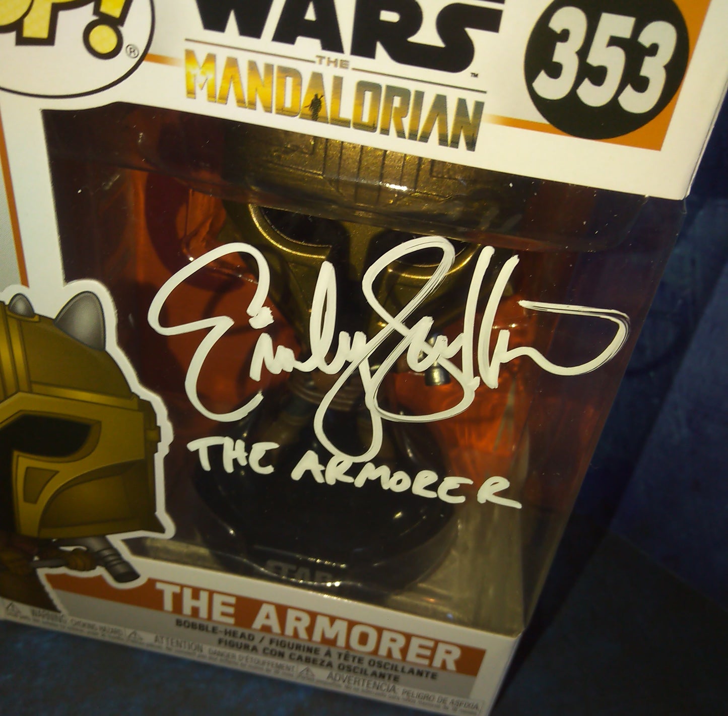 Emily Swallow Hand Signed Autograph The Armorer Funko Pop