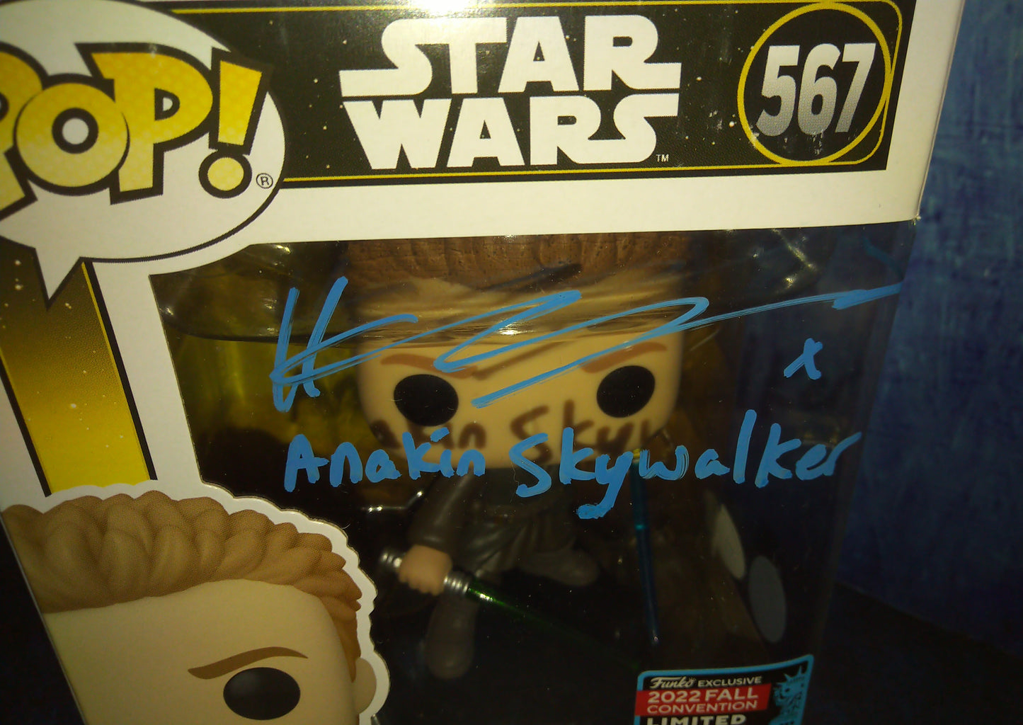 Hayden Christensen Hand Signed Autograph Funko Pop JSA Star Wars